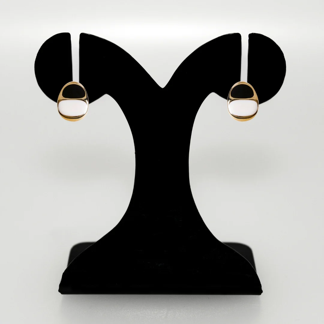 Black And White Egg Shaped Studs - Image 6
