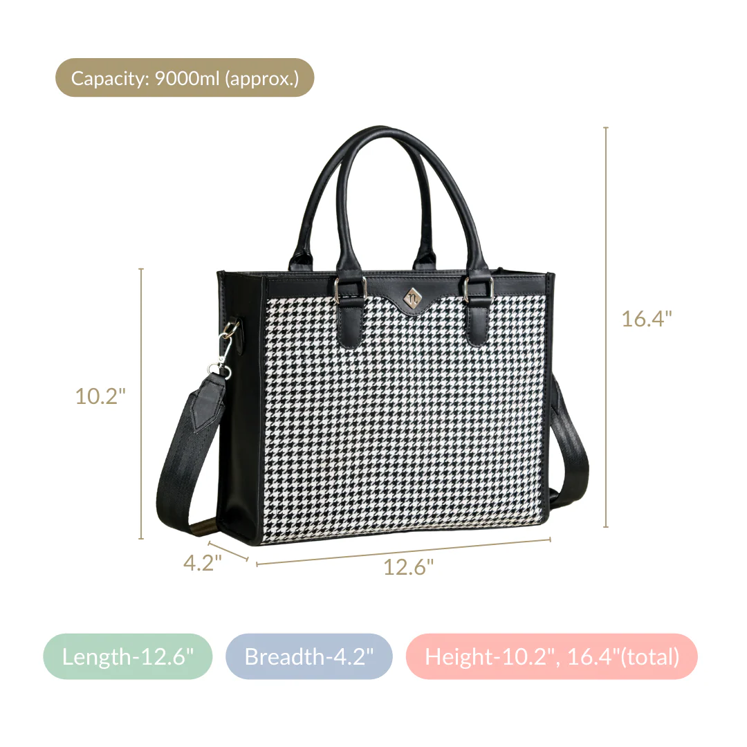 Black And White Tote Bag For Women - Image 3