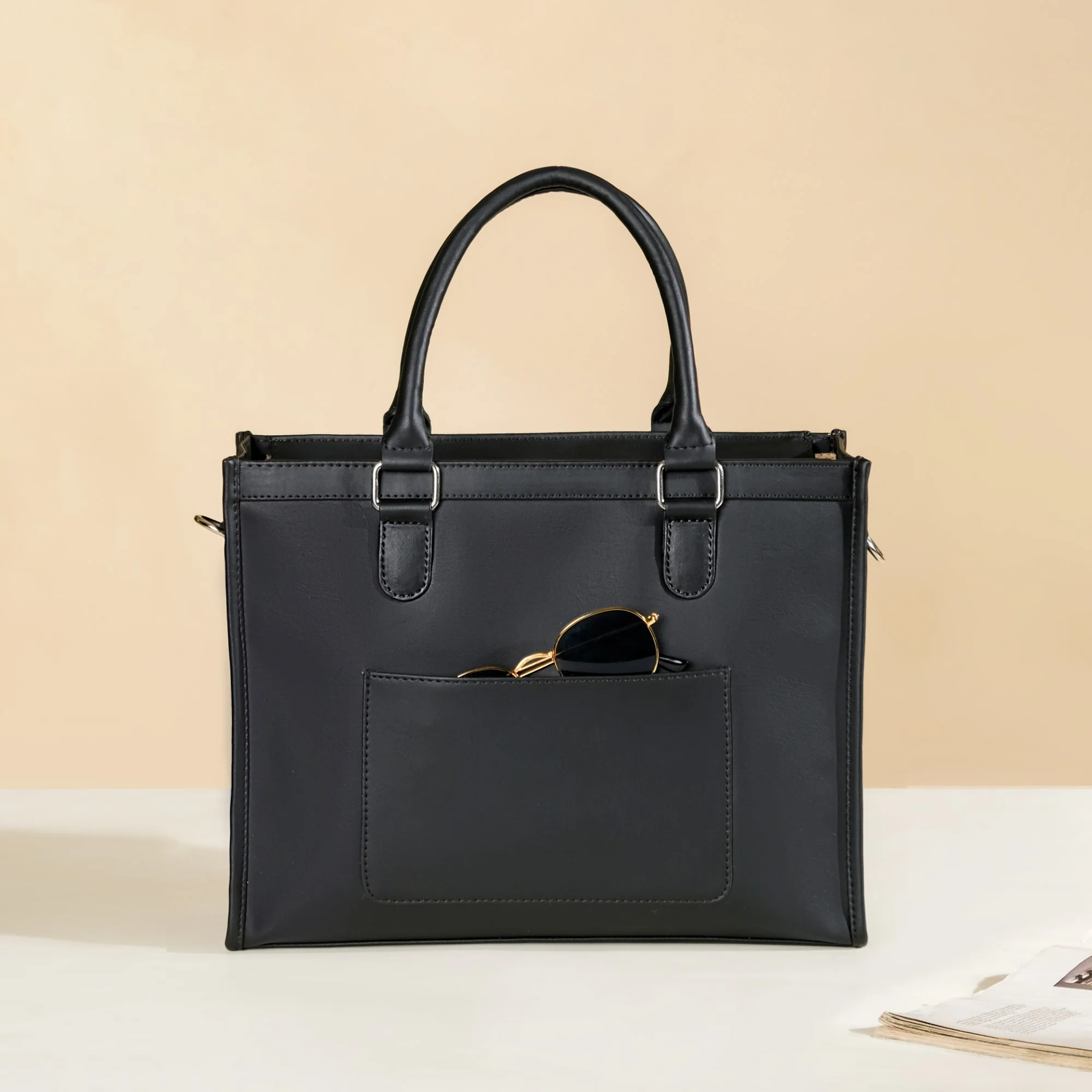 Black And White Tote Bag For Women - Image 5