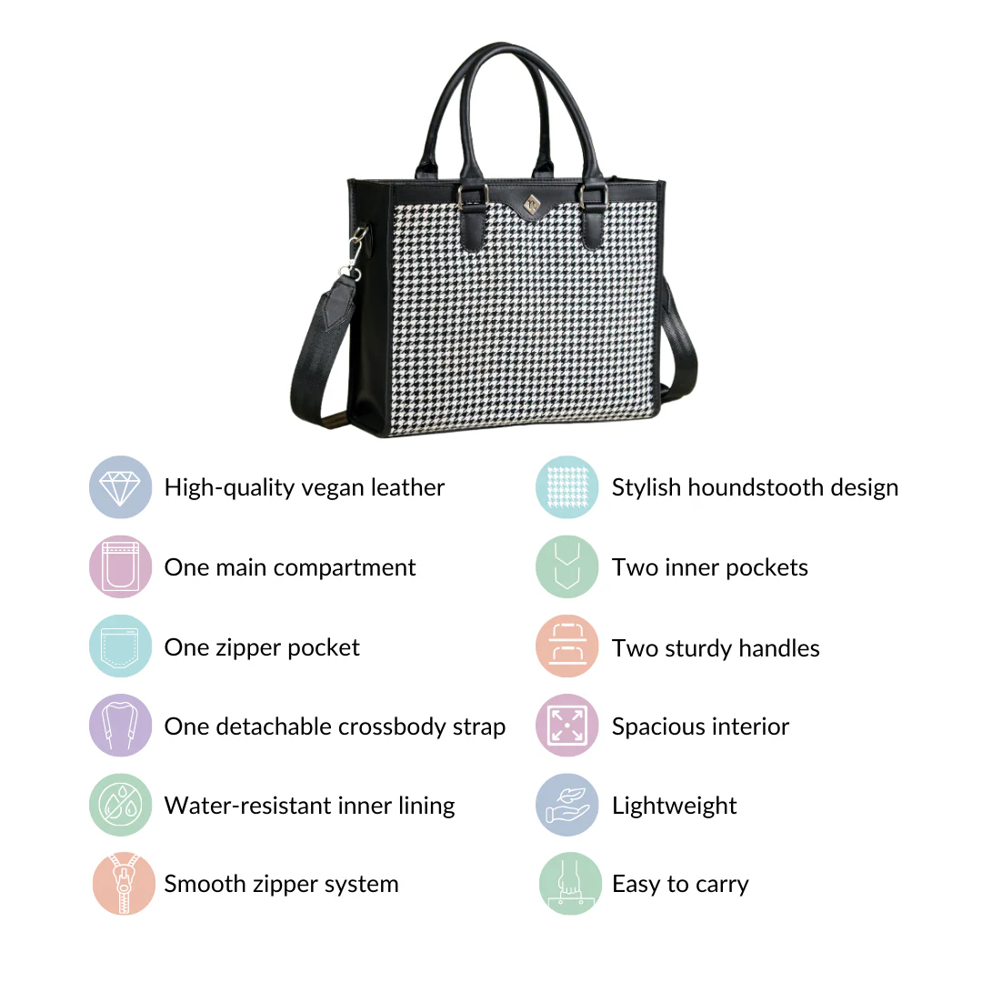Black And White Tote Bag For Women - Image 7
