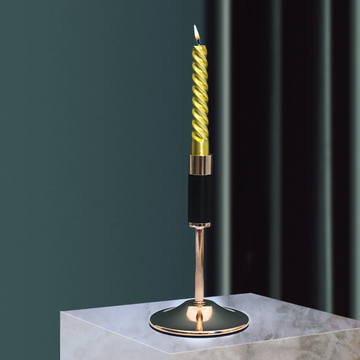 Black Contemporary Candle Holder Set of 2 - Image 8