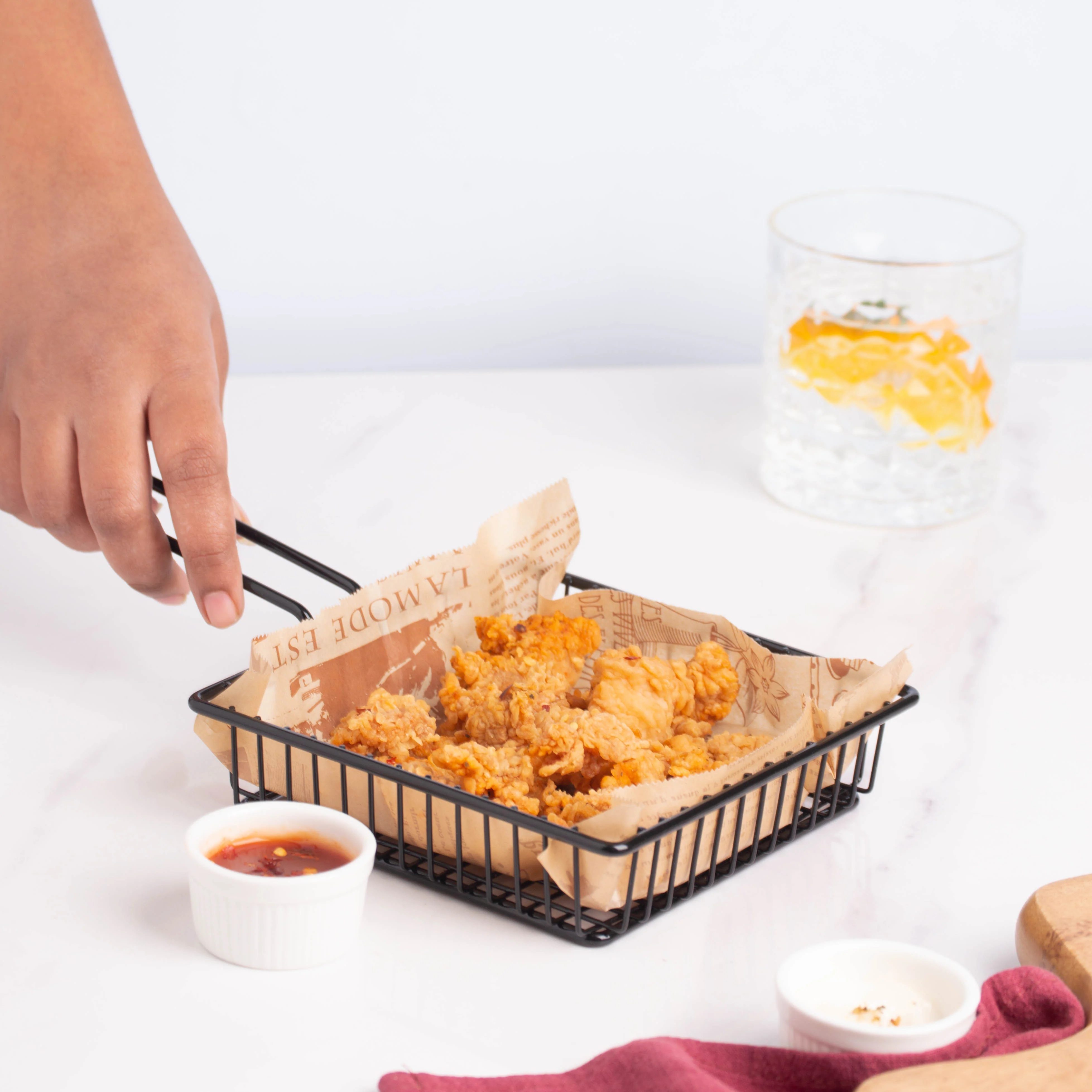 Black French Fry Basket - Image 4