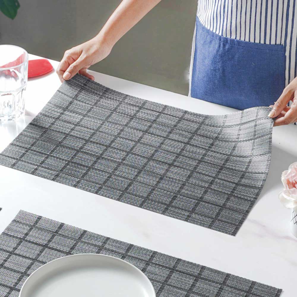 Black PVC Placemat Set of 6 - Image 5