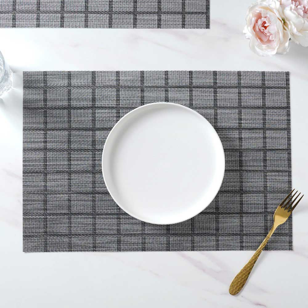 Black PVC Placemat Set of 6 - Image 6