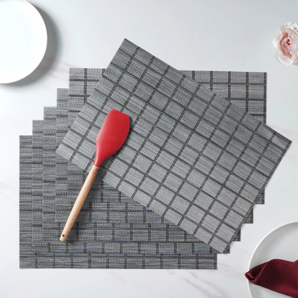Black PVC Placemat Set of 6 - Image 9