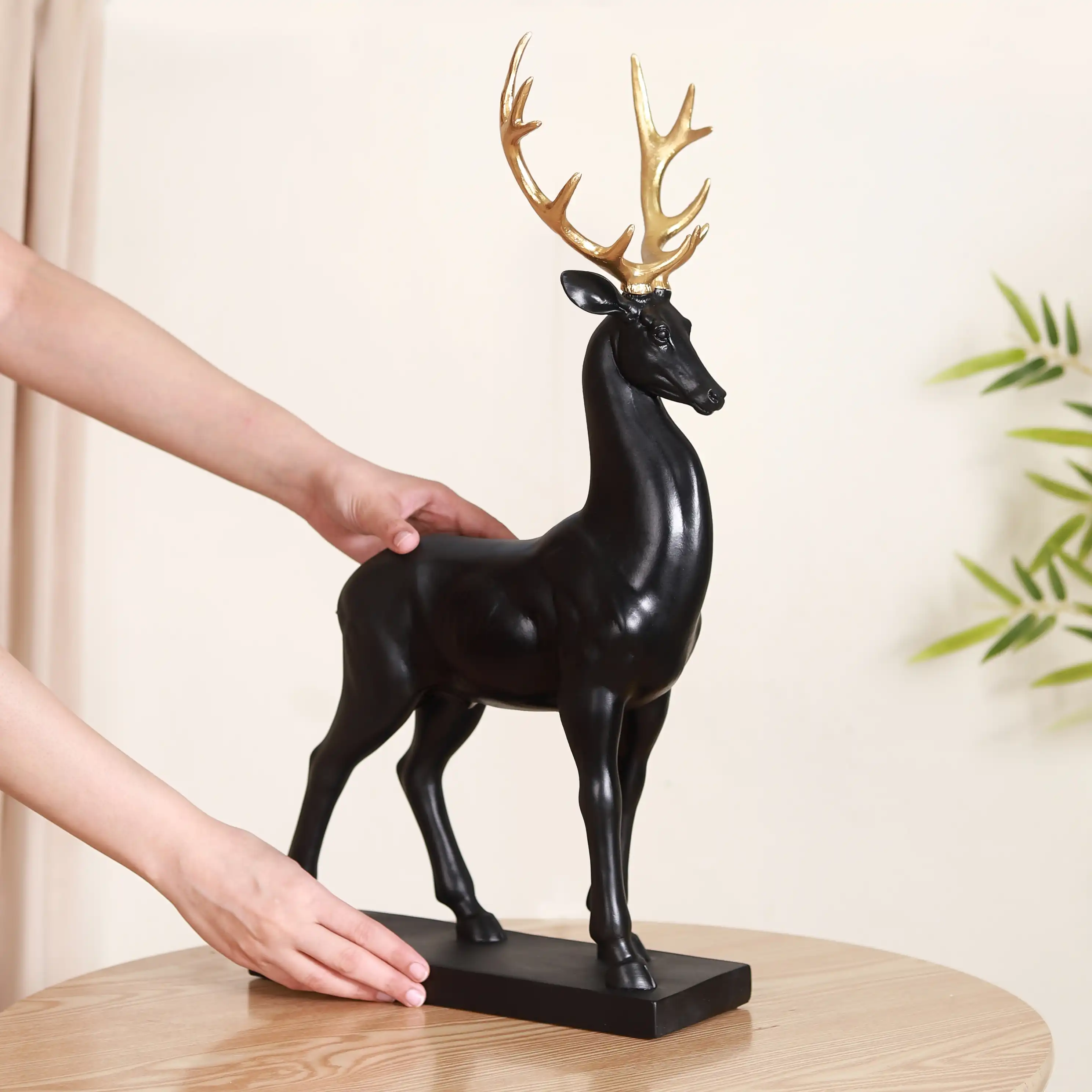 Black Reindeer Showpiece Large - Image 2