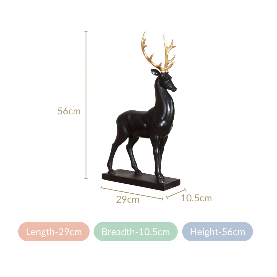 Black Reindeer Showpiece Large - Image 6
