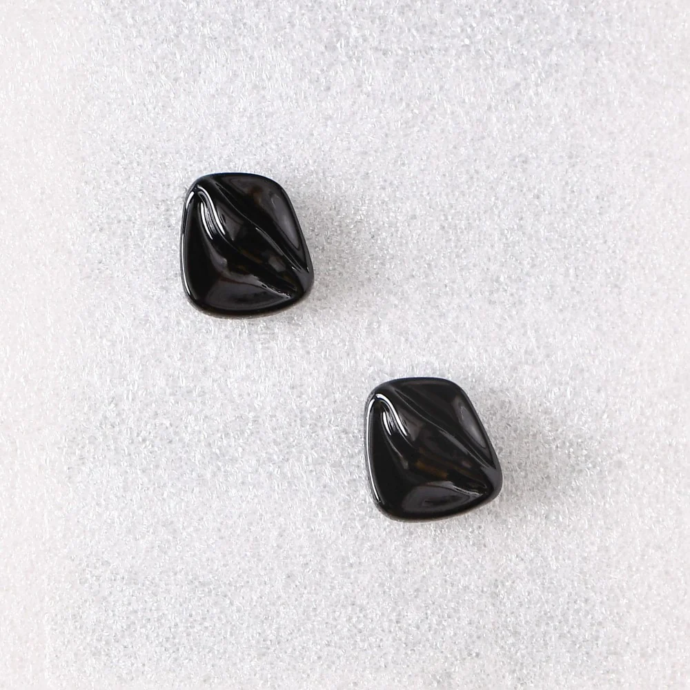 Black Sculpted Studs - Image 7