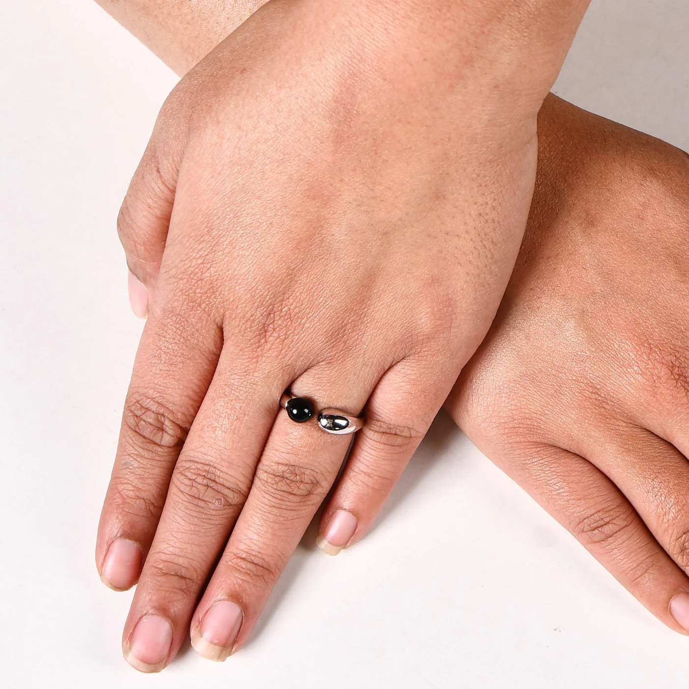 Black Stone Silver Ring - Image 2