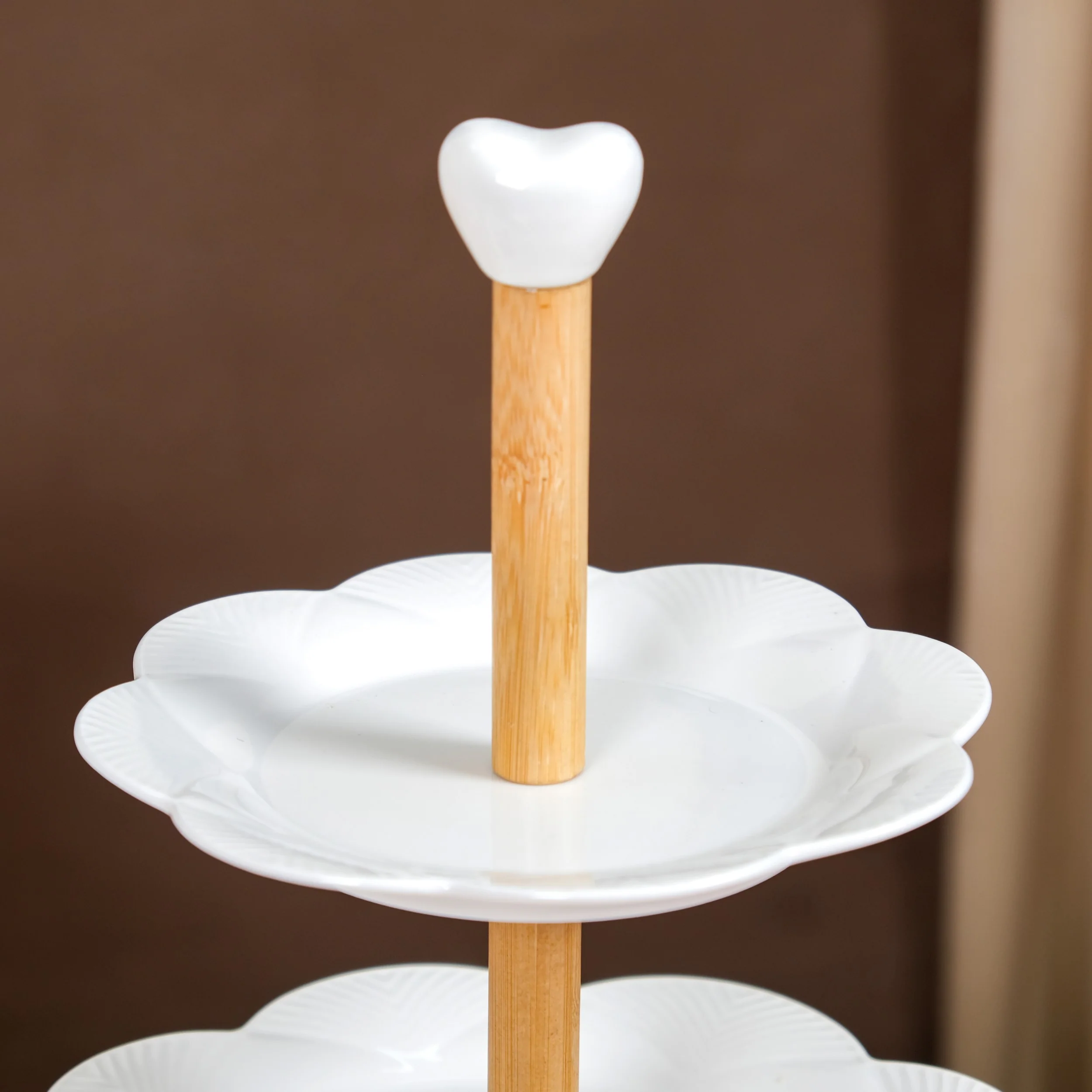 Blanca White Ceramic 3 Tier Cake Stand - Image 6