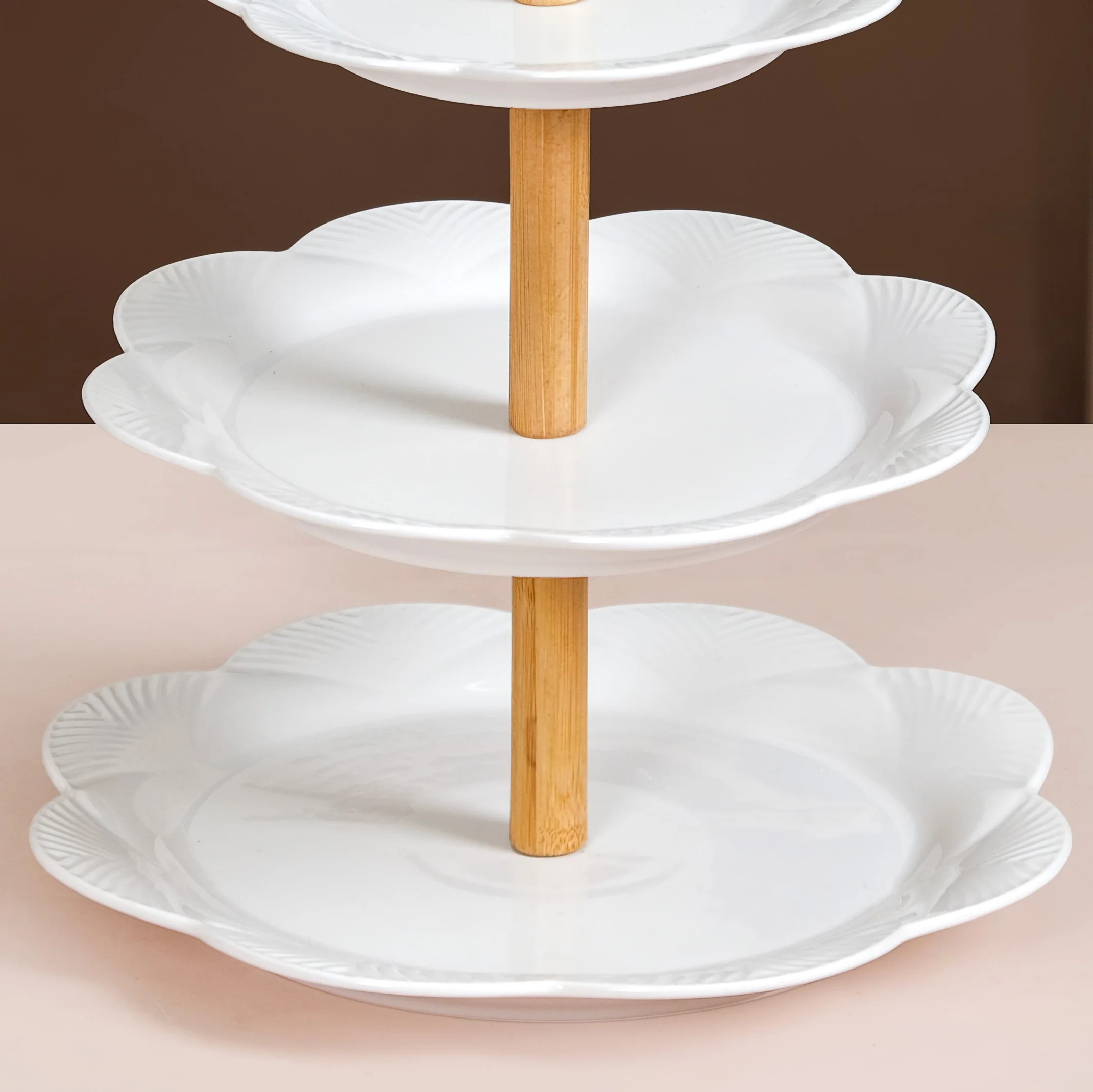 Blanca White Ceramic 3 Tier Cake Stand - Image 9