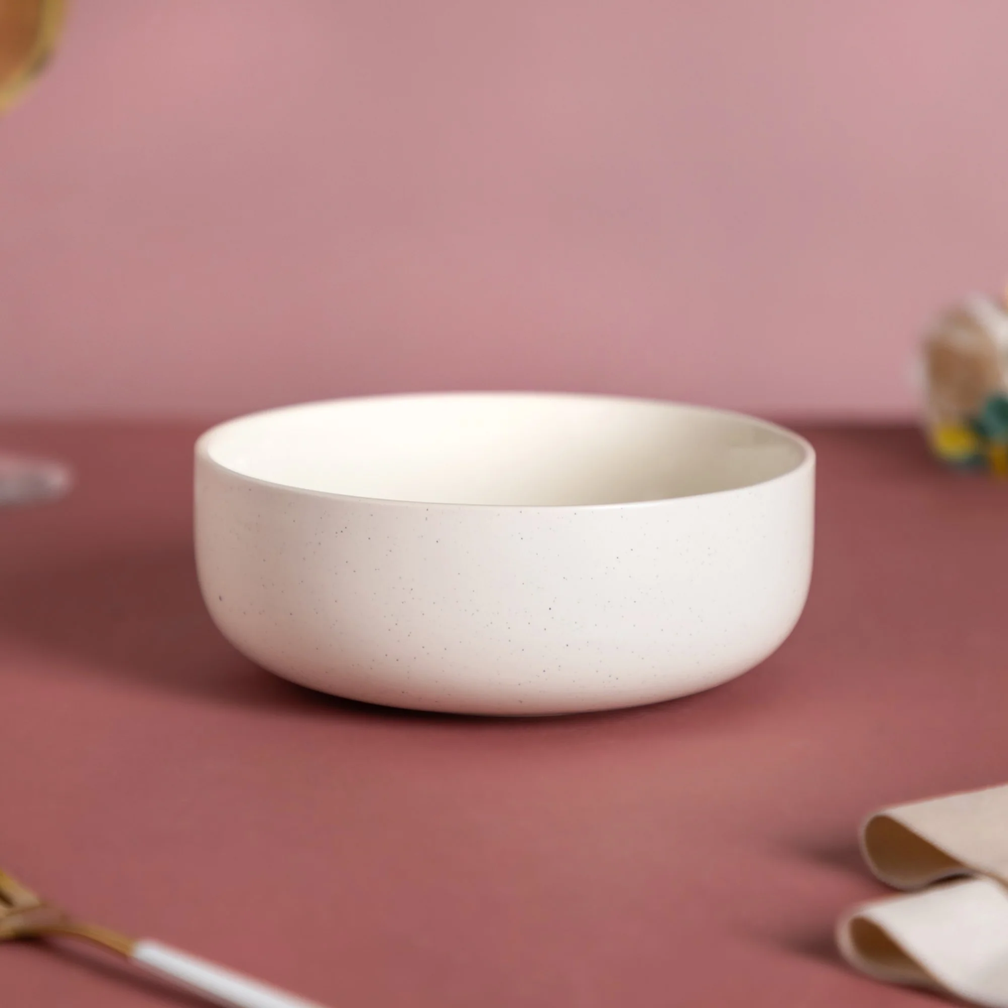 Blanca White Speckled Bowl 600ml - Image 4