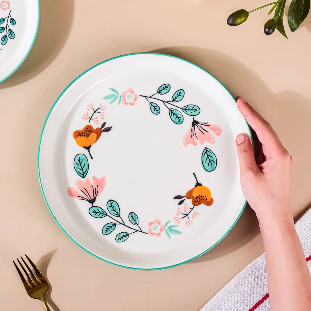Bloom Ceramic Dinner Plate Green 10 Inch - Image 3