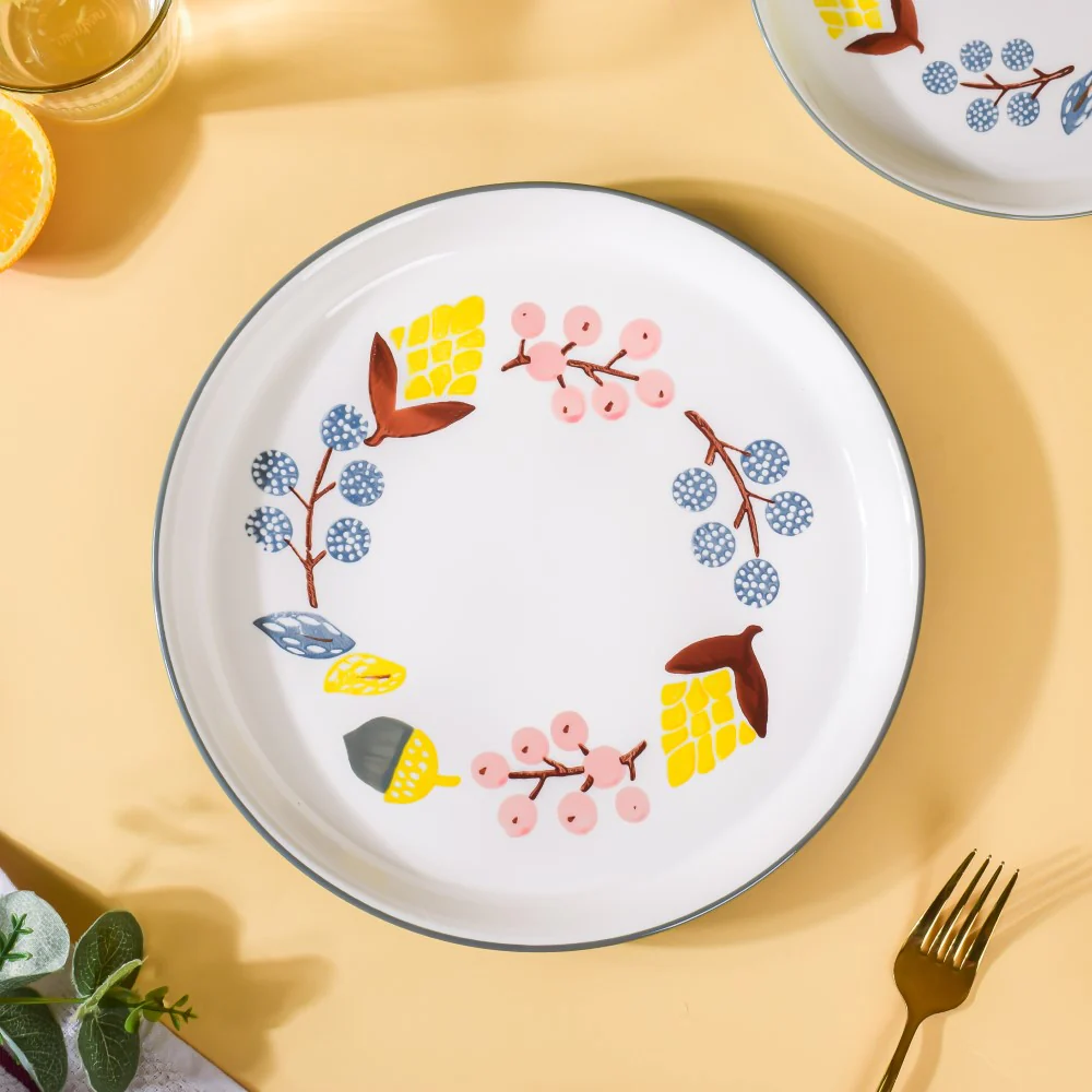 Bloom Ceramic Dinner Plate Grey 10 Inch - Image 5