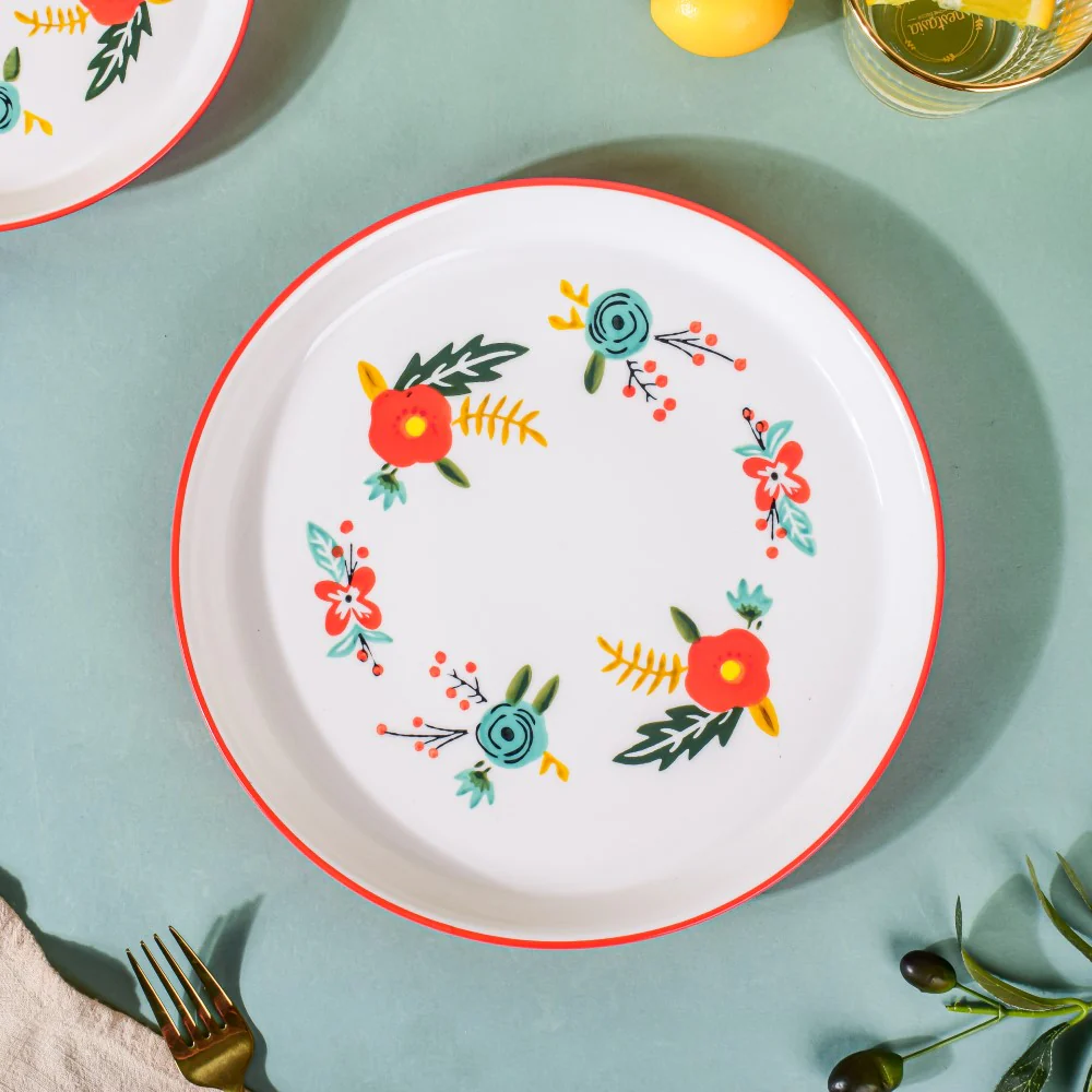 Bloom Ceramic Dinner Plate Red 10 Inch - Image 4