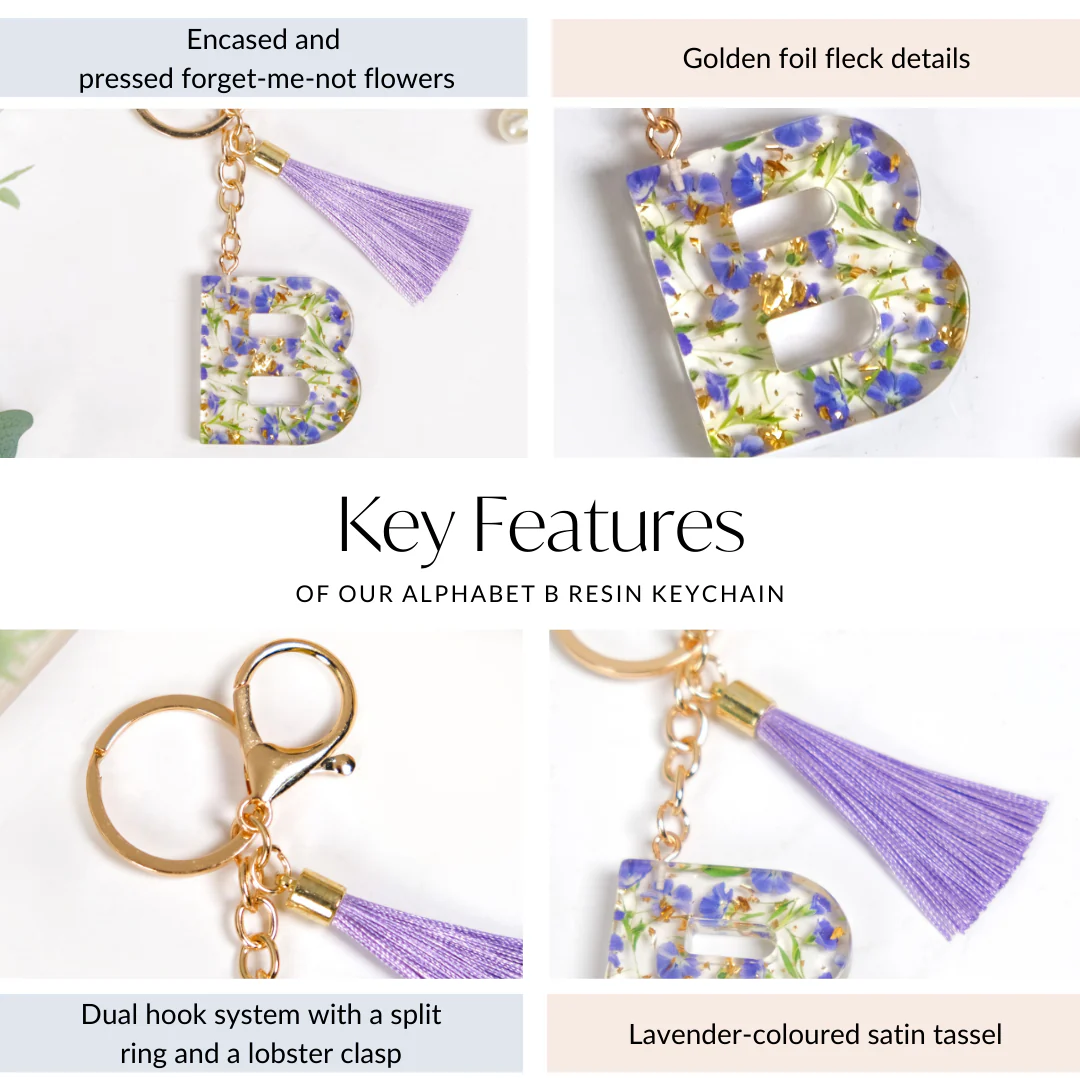 Blooming Beauty Pressed Flower B Keyring - Image 5