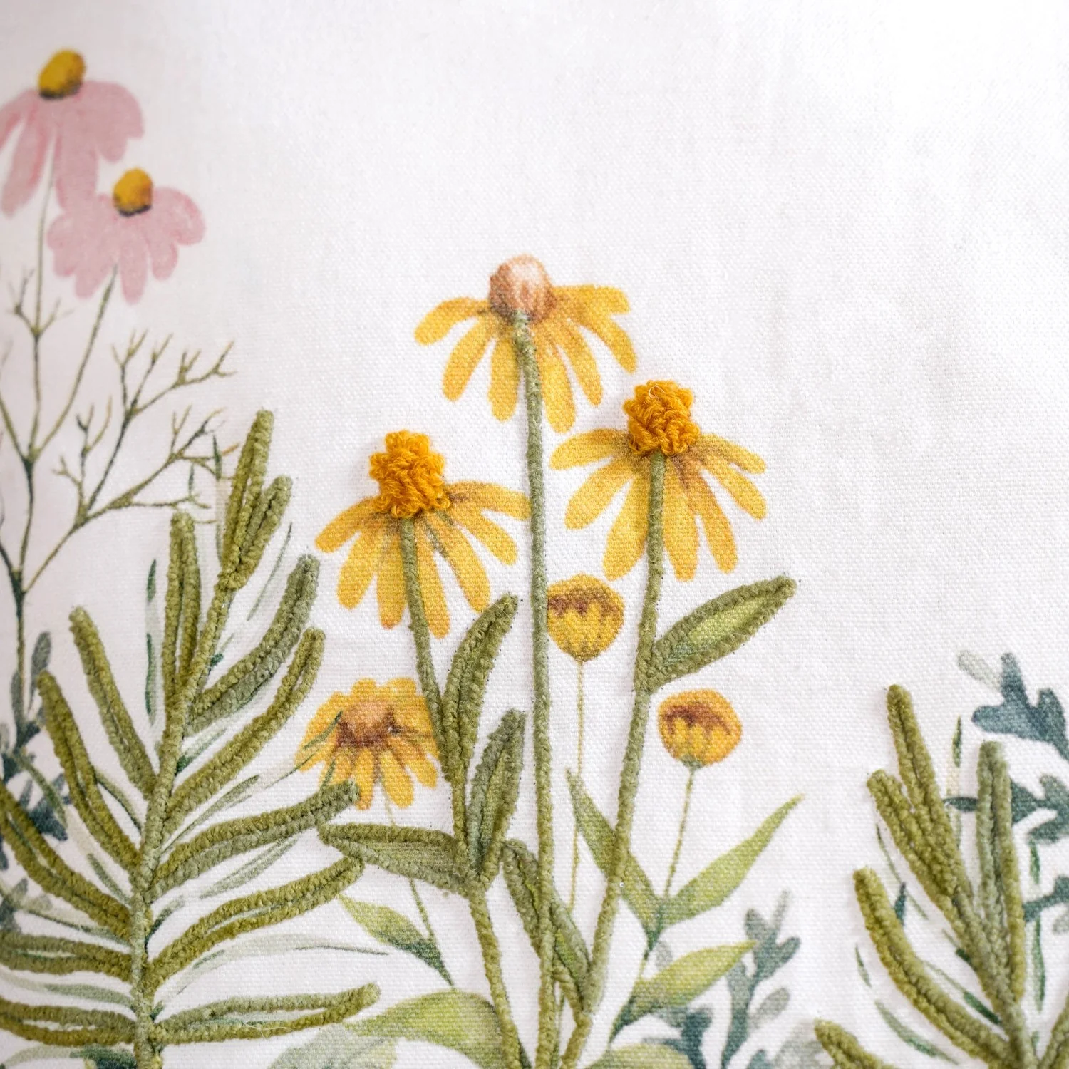 Blooming Embroidery Cotton Cushion Cover Set Of 2 40x40cm - Image 6