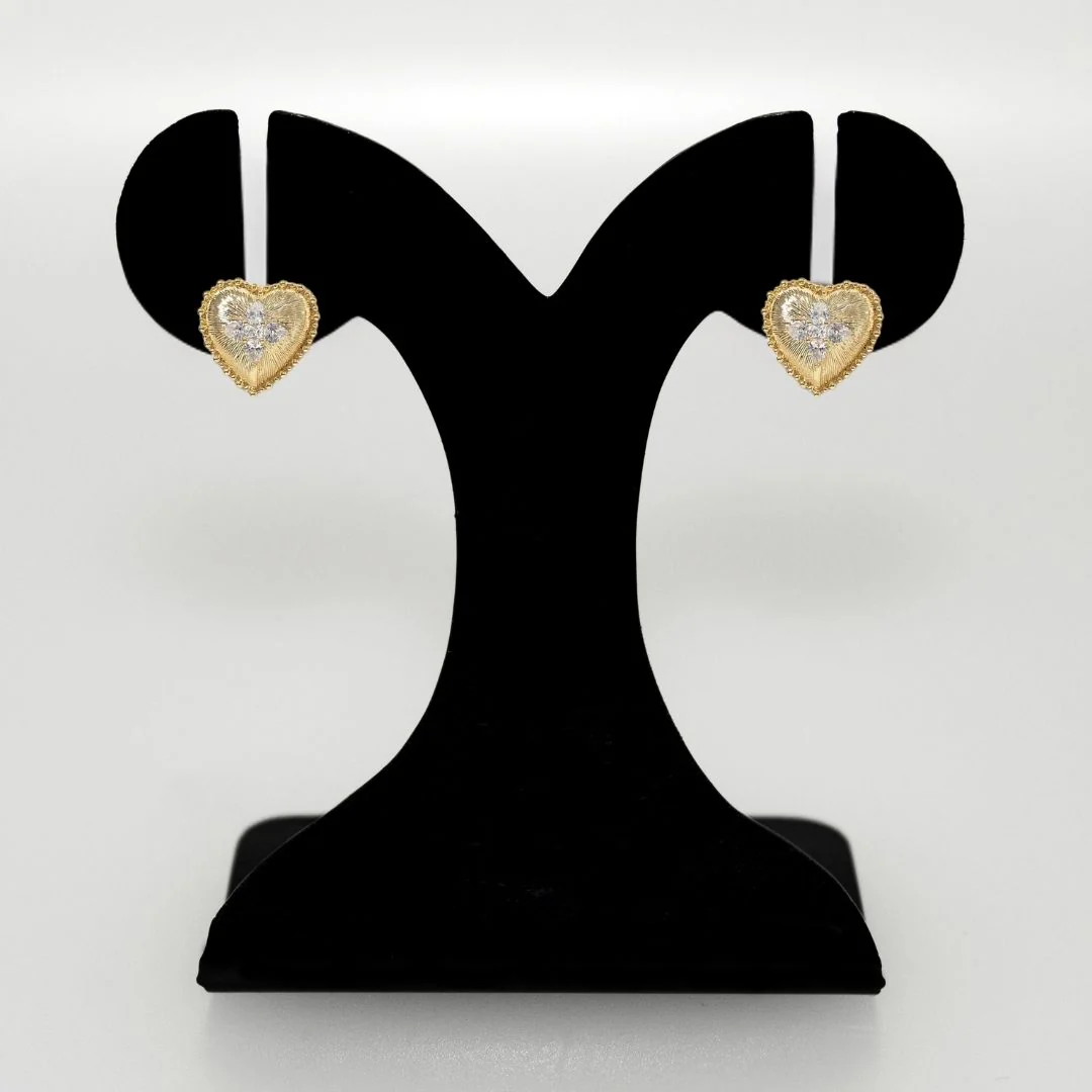 Blooming Heart Stud Earrings - Image 6