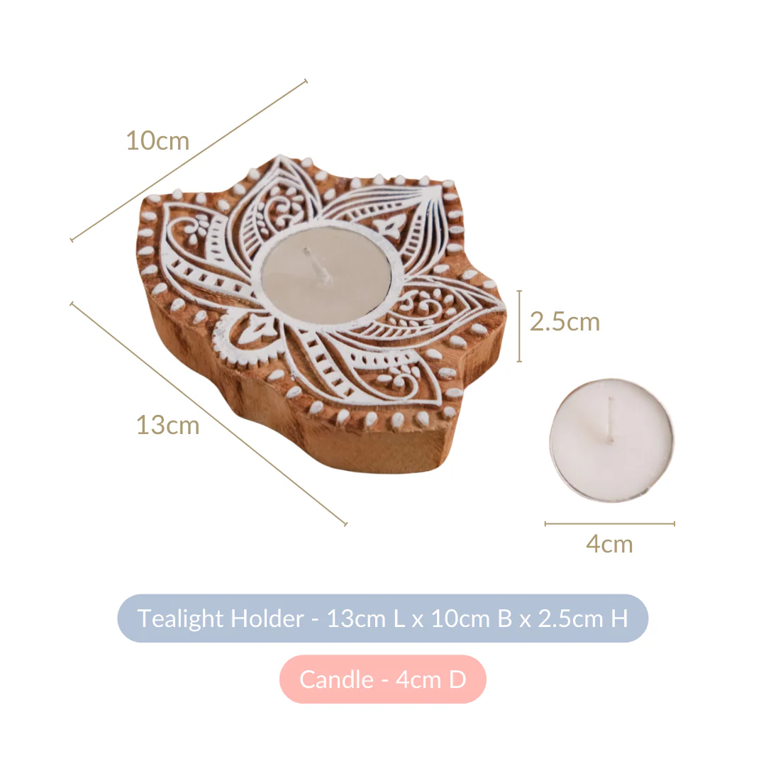 Blooming Lotus Tea Light Candle Holder Set Of 2 - Image 4