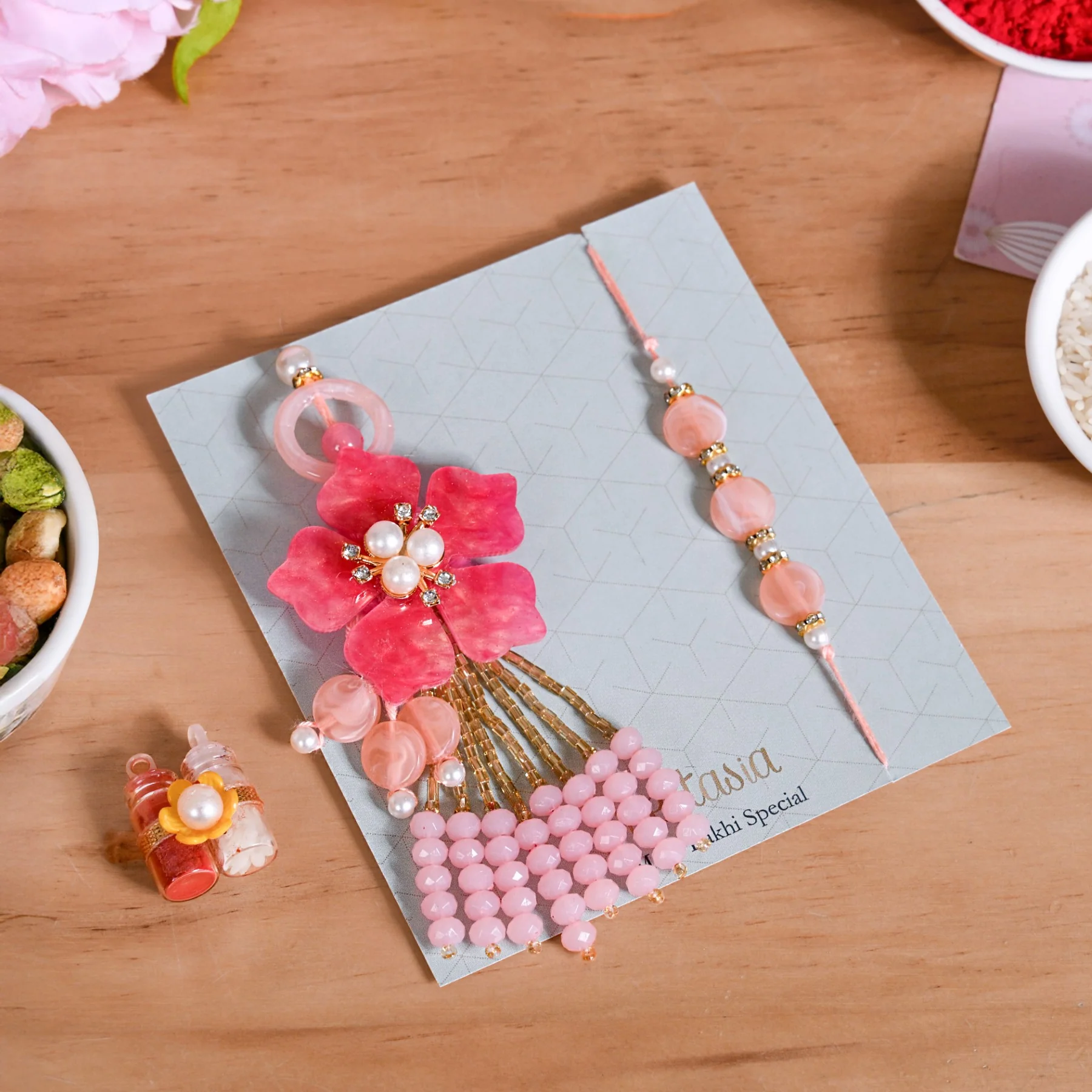 Blooming Love Rakhi Gift Hamper - Image 2