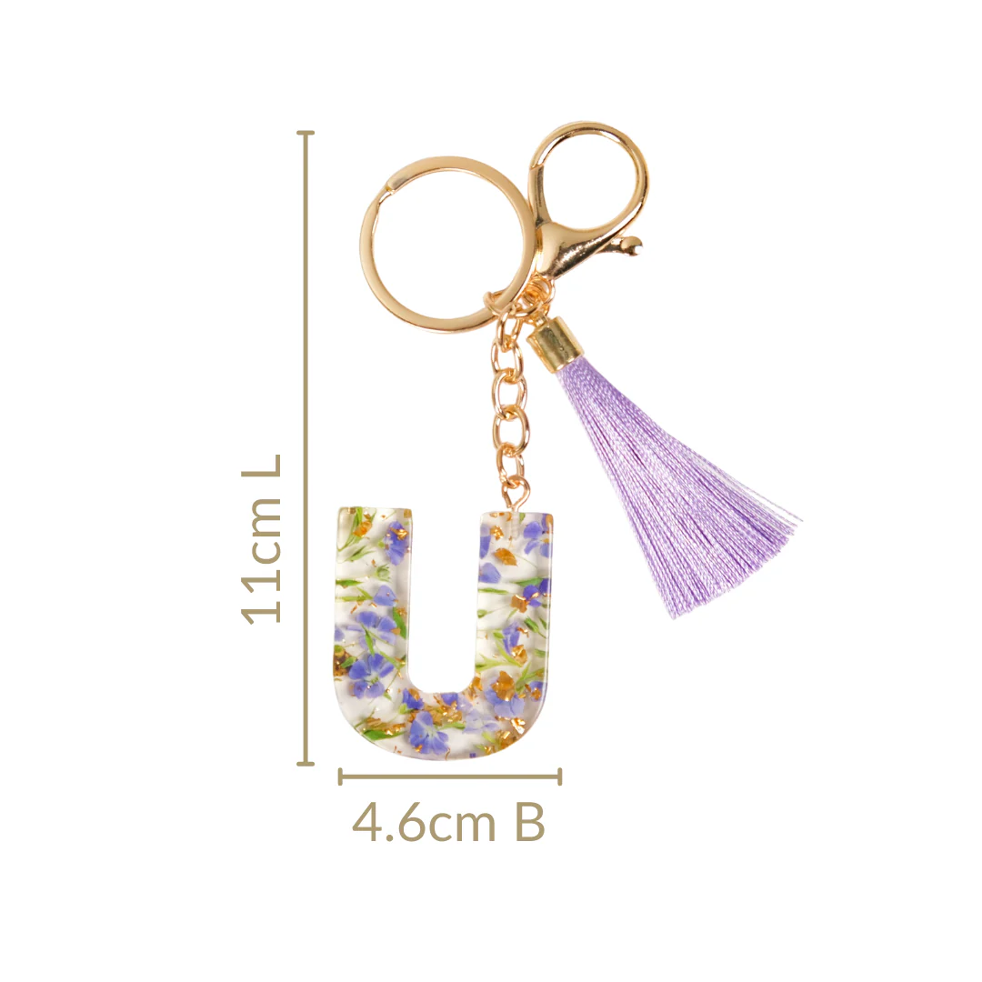 Blooming Purple Fantasy U Resin Keyring - Image 4