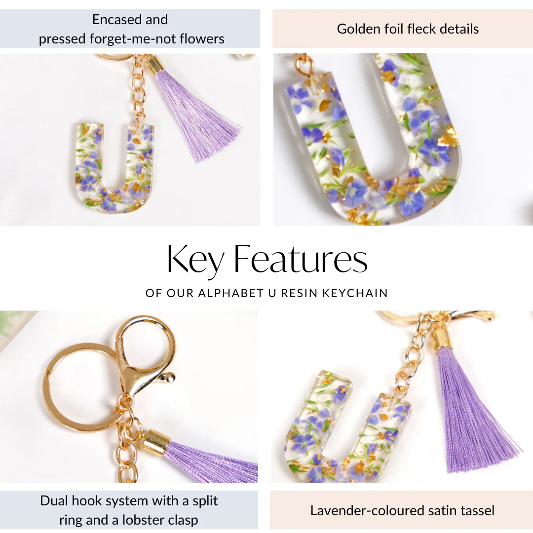 Blooming Purple Fantasy U Resin Keyring - Image 5