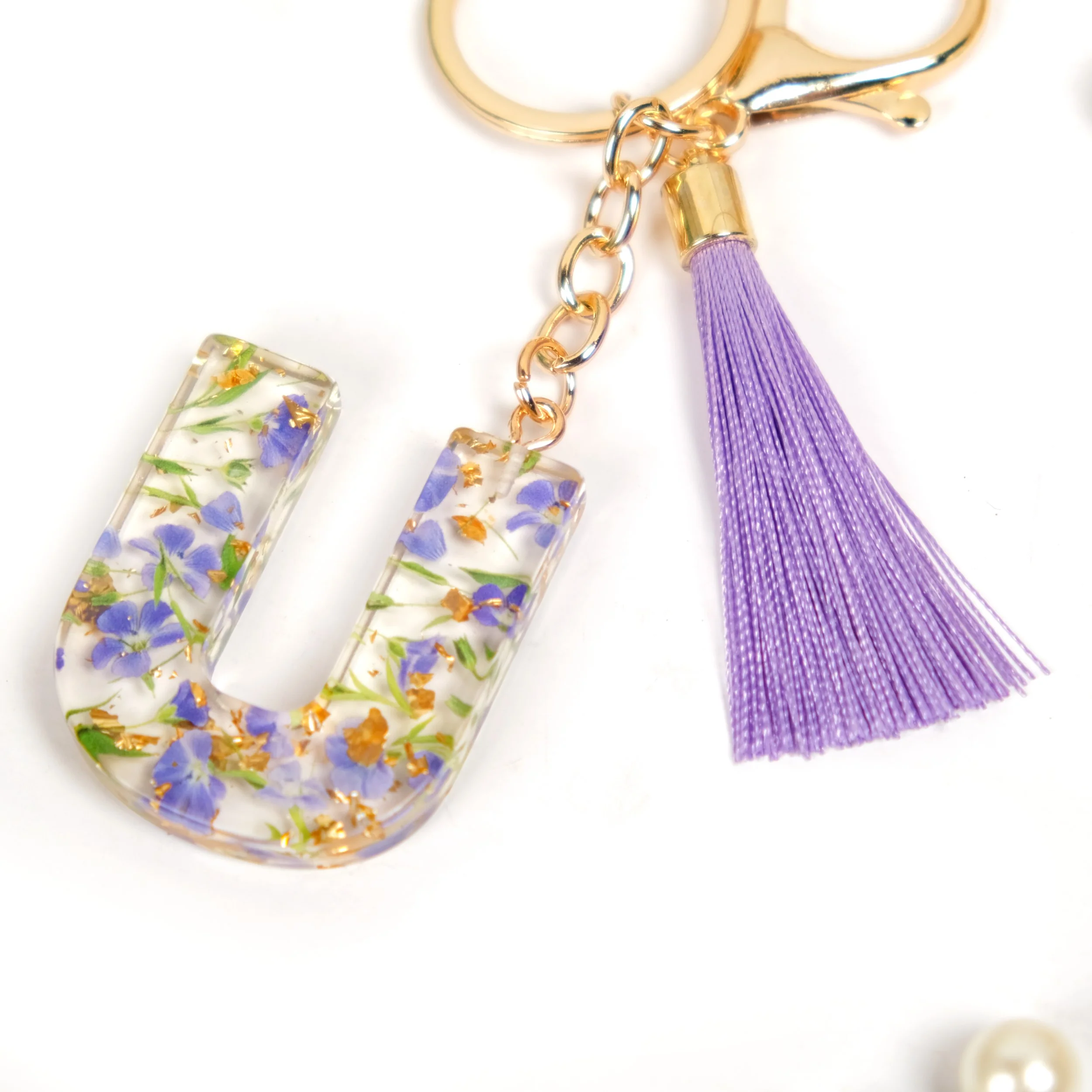Blooming Purple Fantasy U Resin Keyring - Image 7