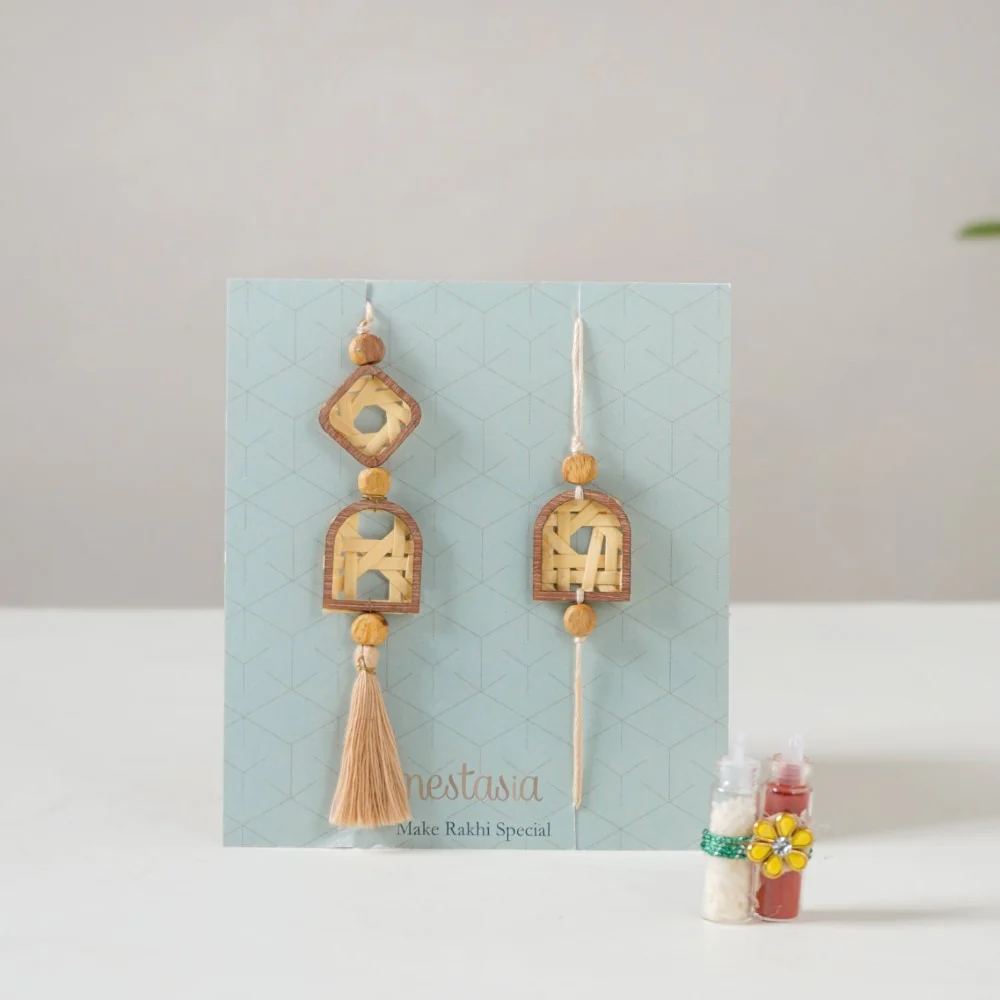 Blooms of Love Sustainable Rakhi Gift Set Of 4 - Image 7