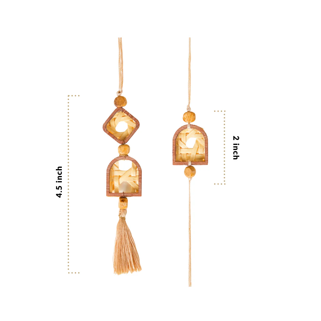 Blooms of Love Sustainable Rakhi Gift Set Of 4 - Image 9