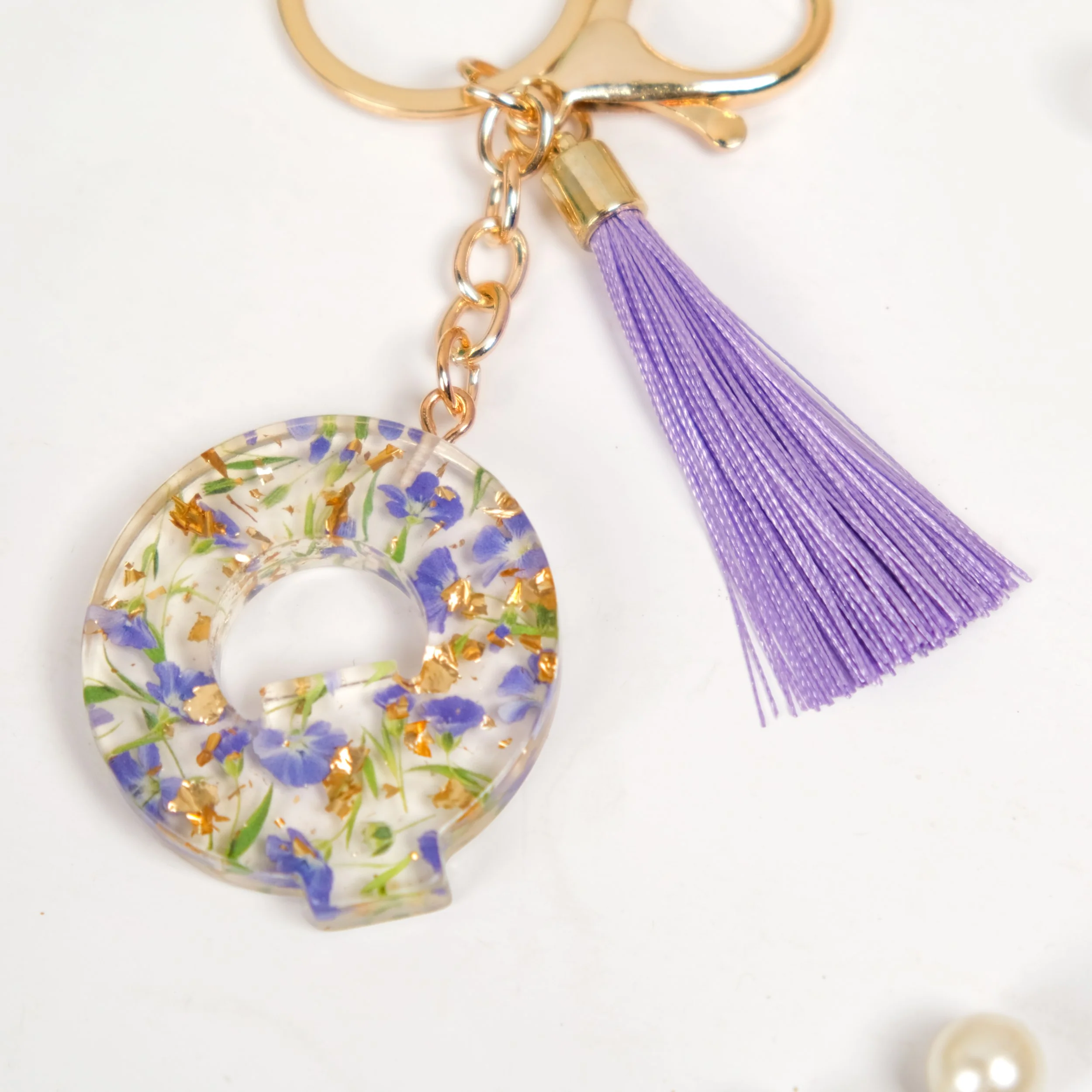 Blossom And Bloom Letter Q Cute Keychain - Image 7