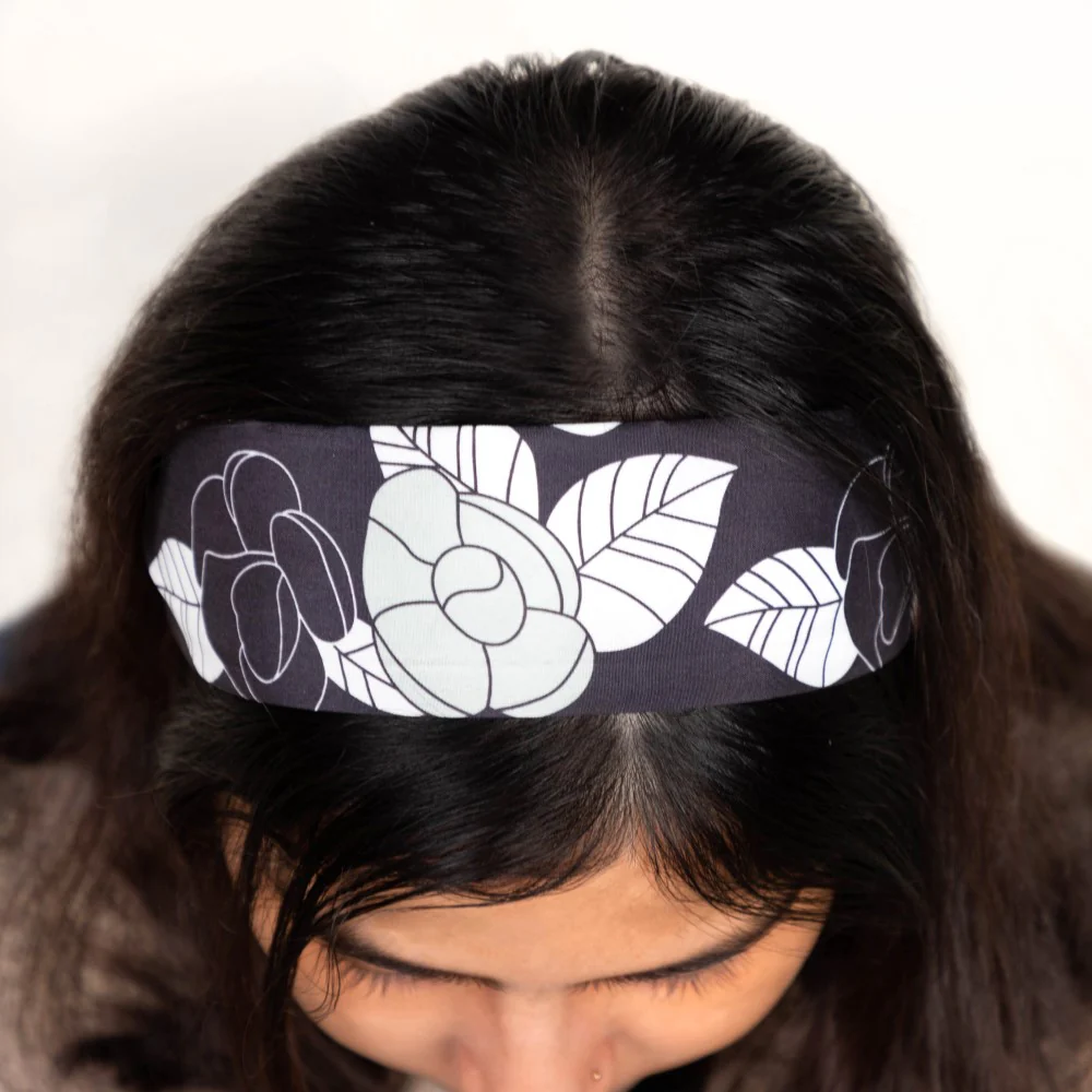 Blossom Satin Skinny Scarf Multicolour 34 Inch Set of 2 - Image 5