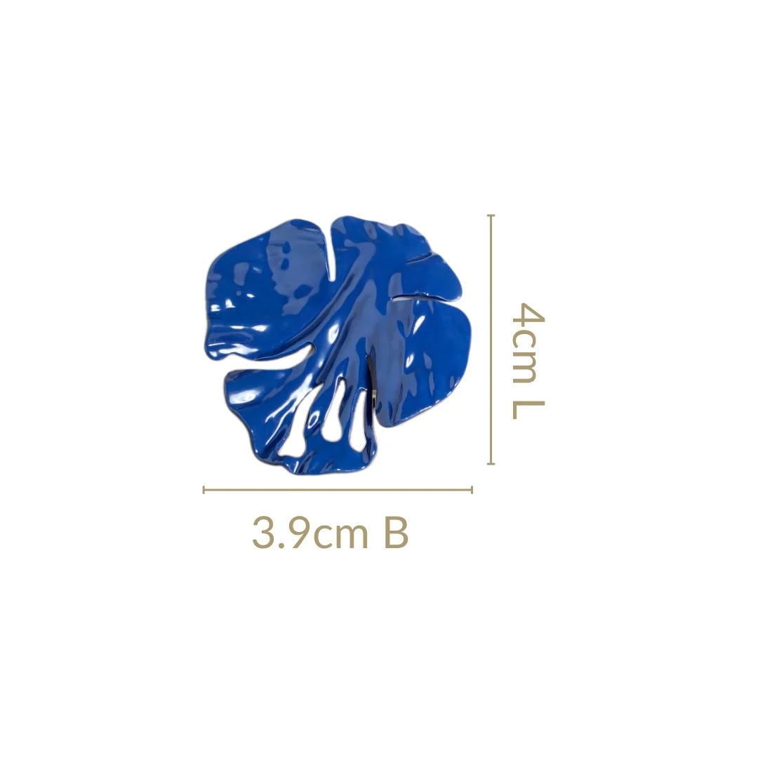 Blue Abstract Foliage Studs - Image 3