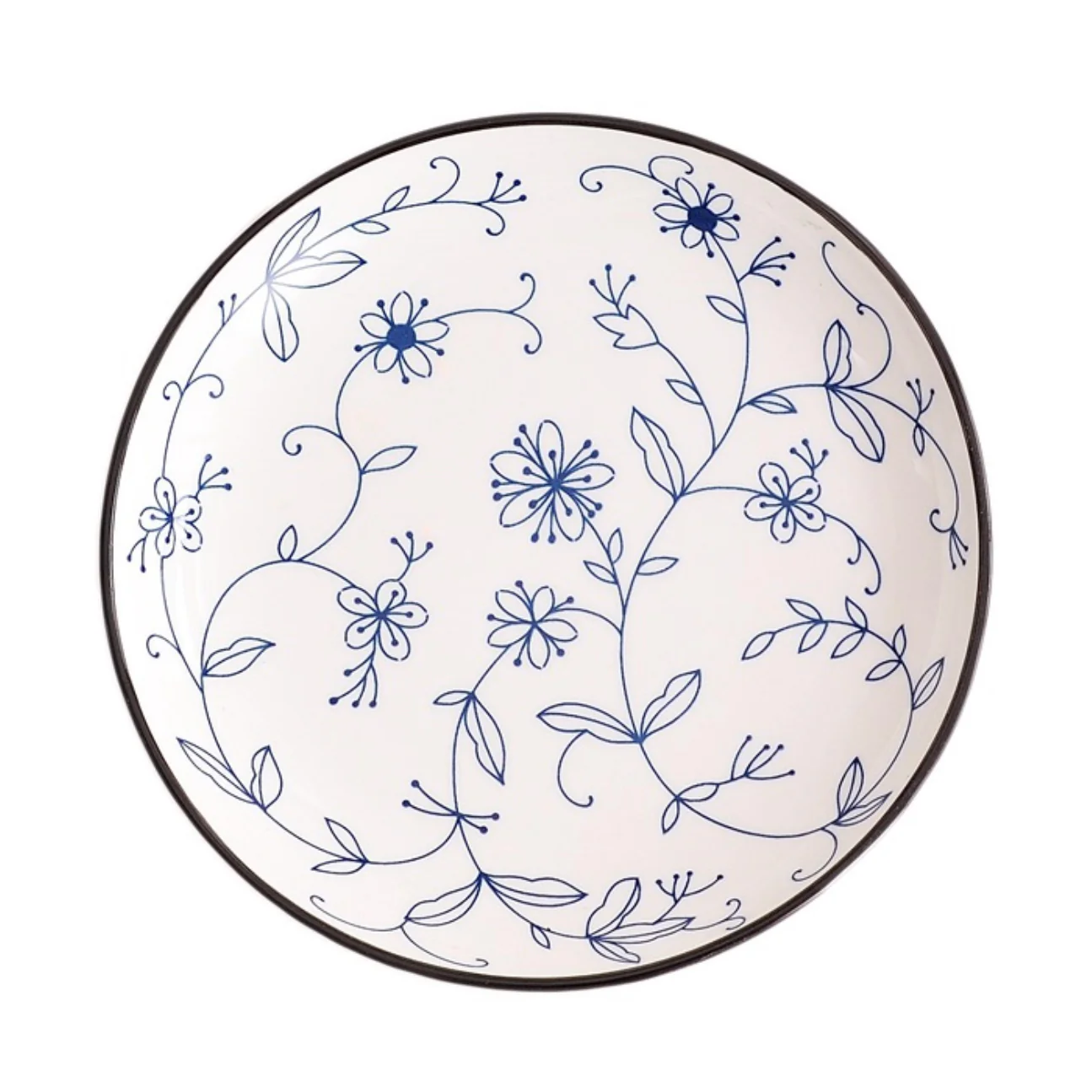 Blue and white Floral Dinner Plate - Image 5