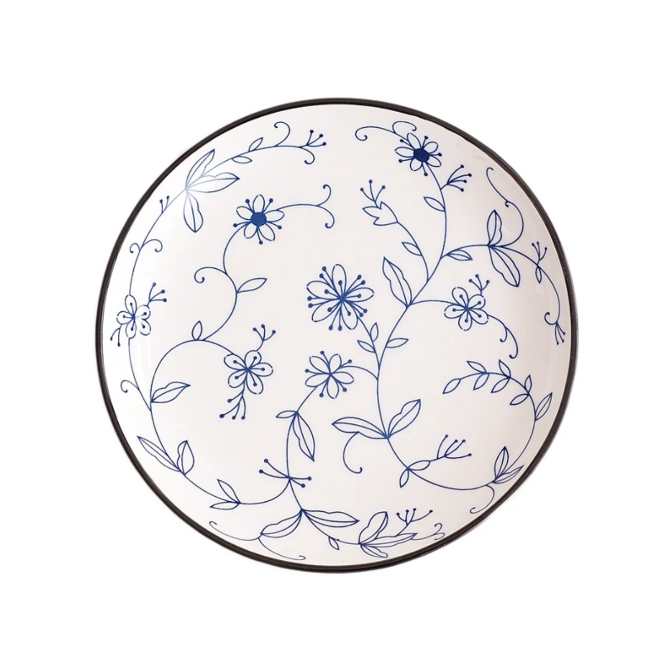 Blue and White Floral Snack Plate - Image 6