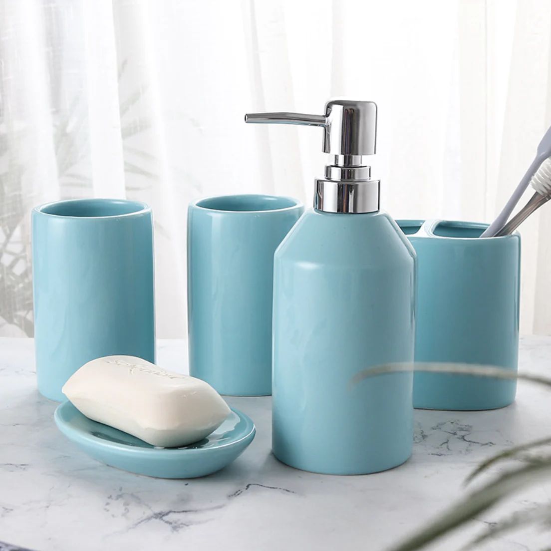 Blue Bathroom Set - Image 11