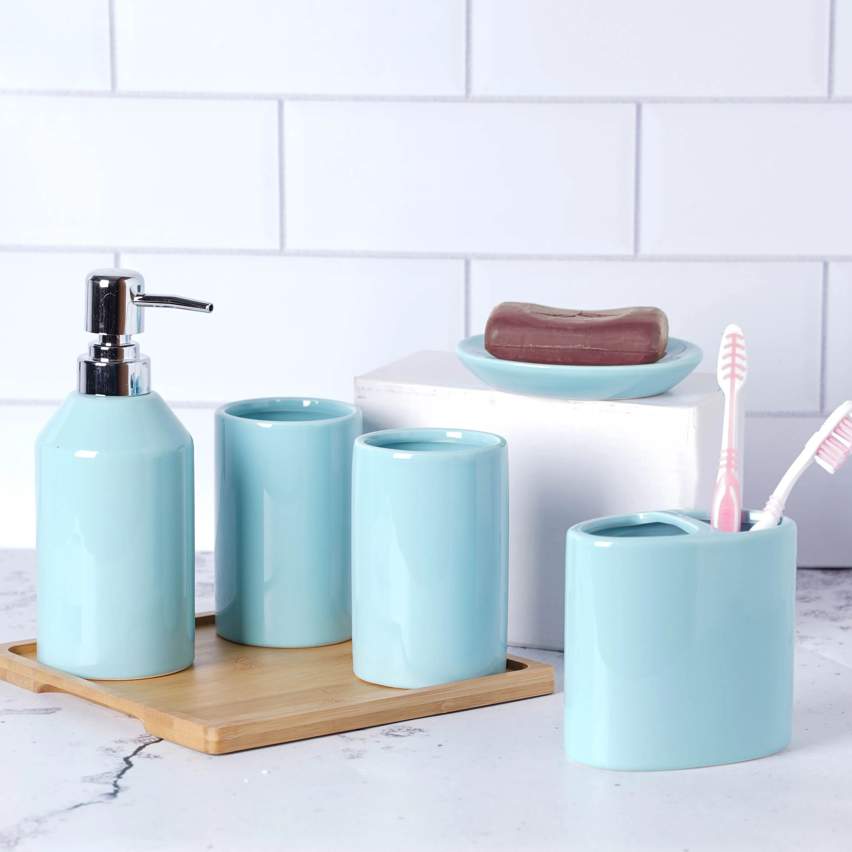 Blue Bathroom Set - Image 2