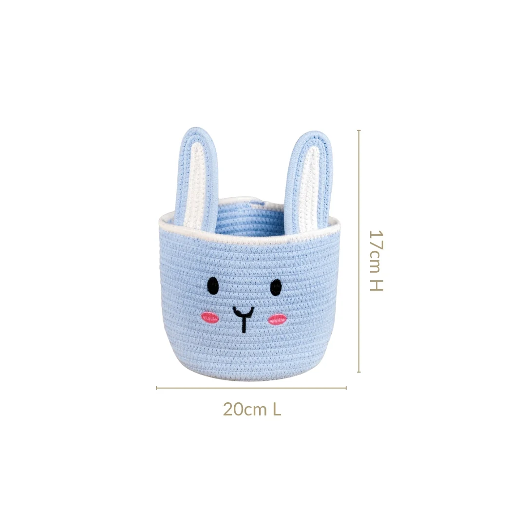 Blue Bunny Cotton Basket 17cm - Image 4