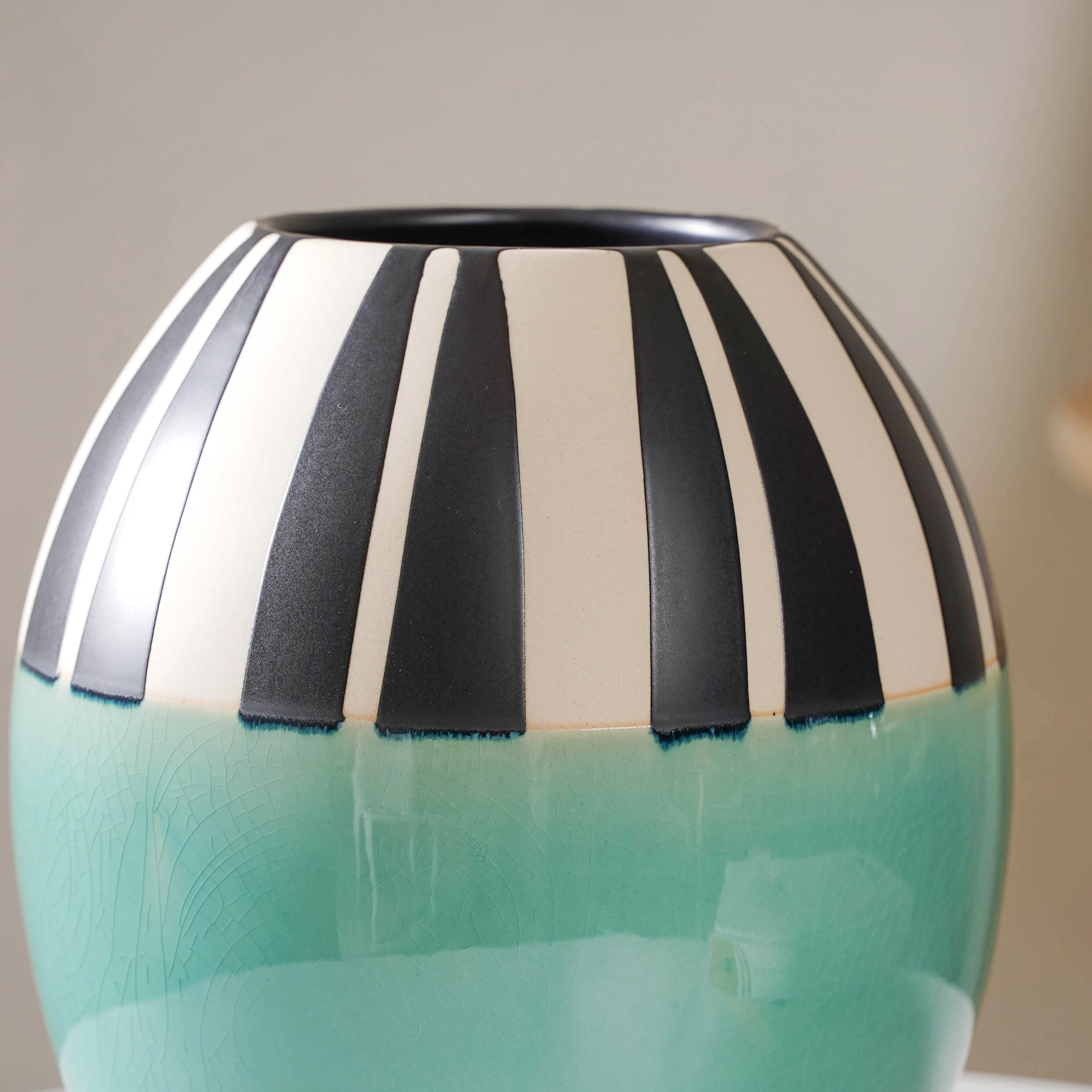 Blue Ceramic Vase - Image 5
