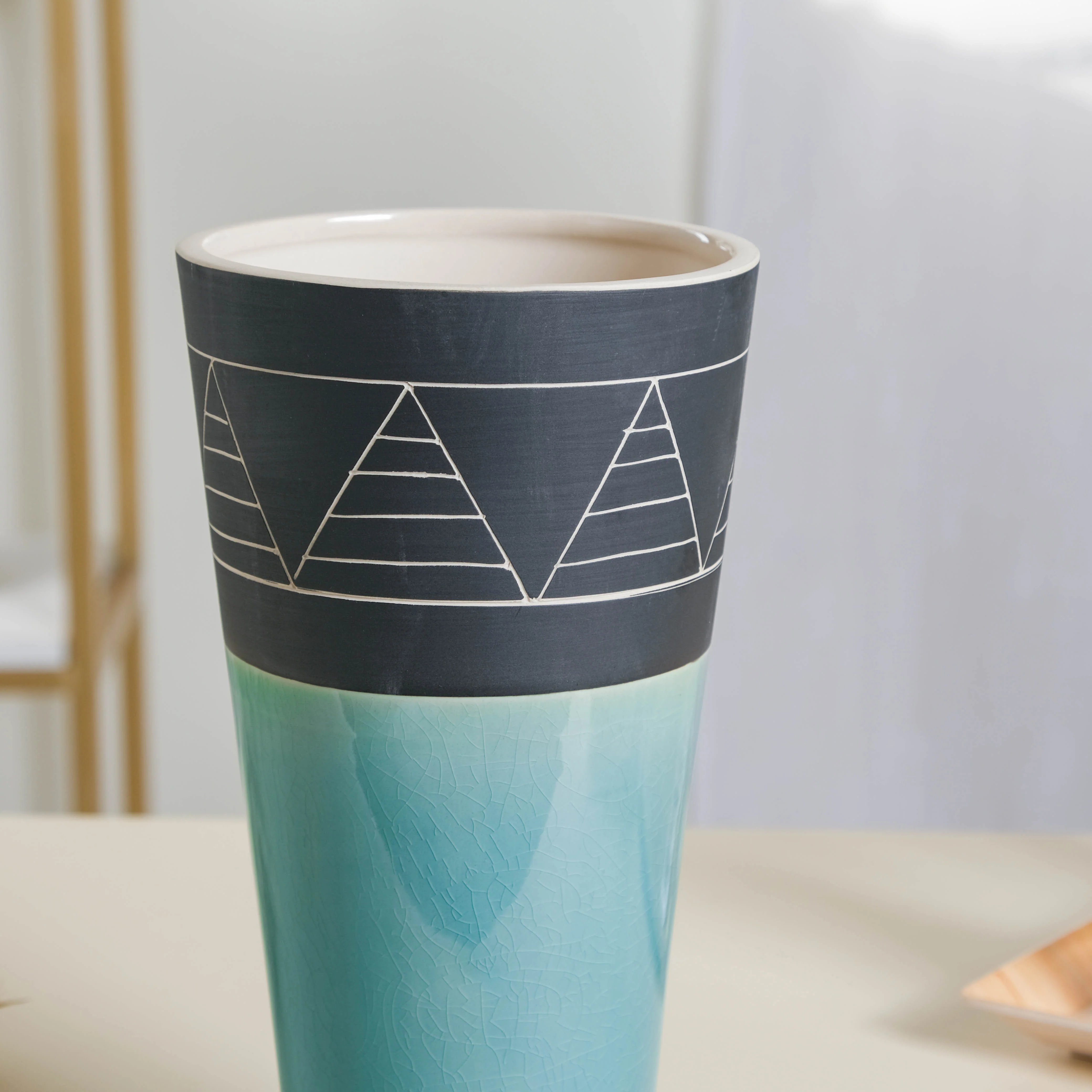 Blue Contemporary Vase - Image 4