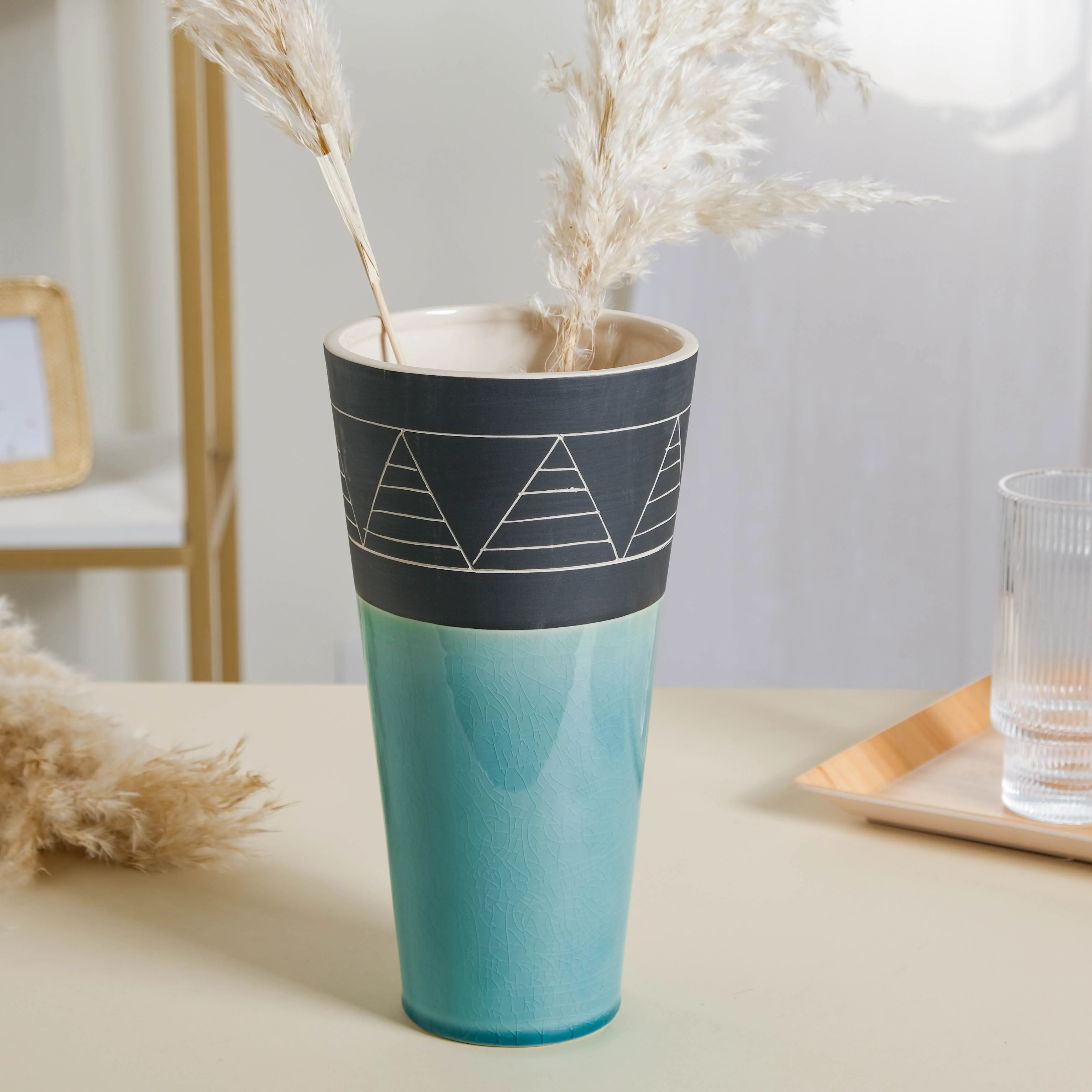 Blue Contemporary Vase - Image 6