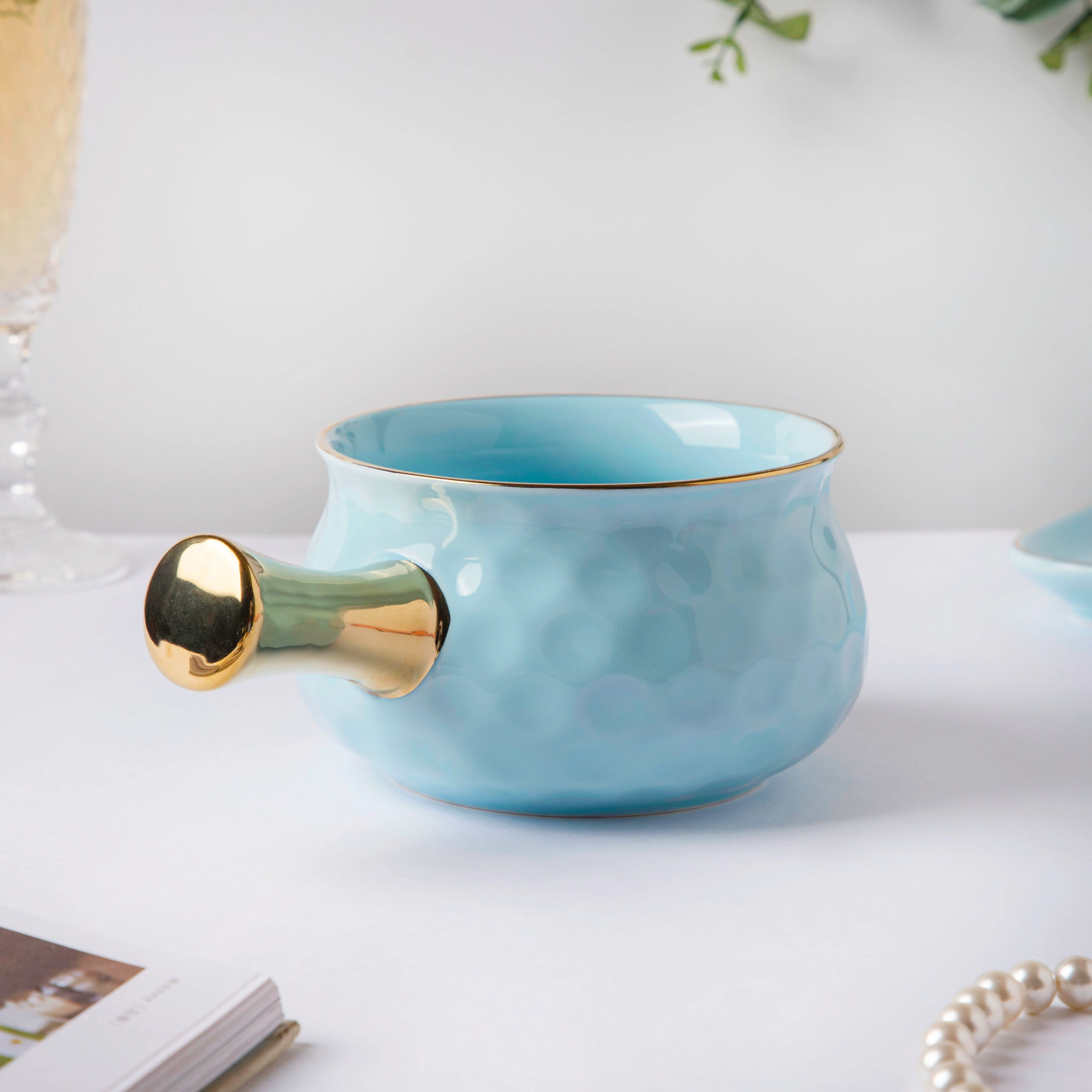 Blue Jay Pot And Plate Set - Image 4