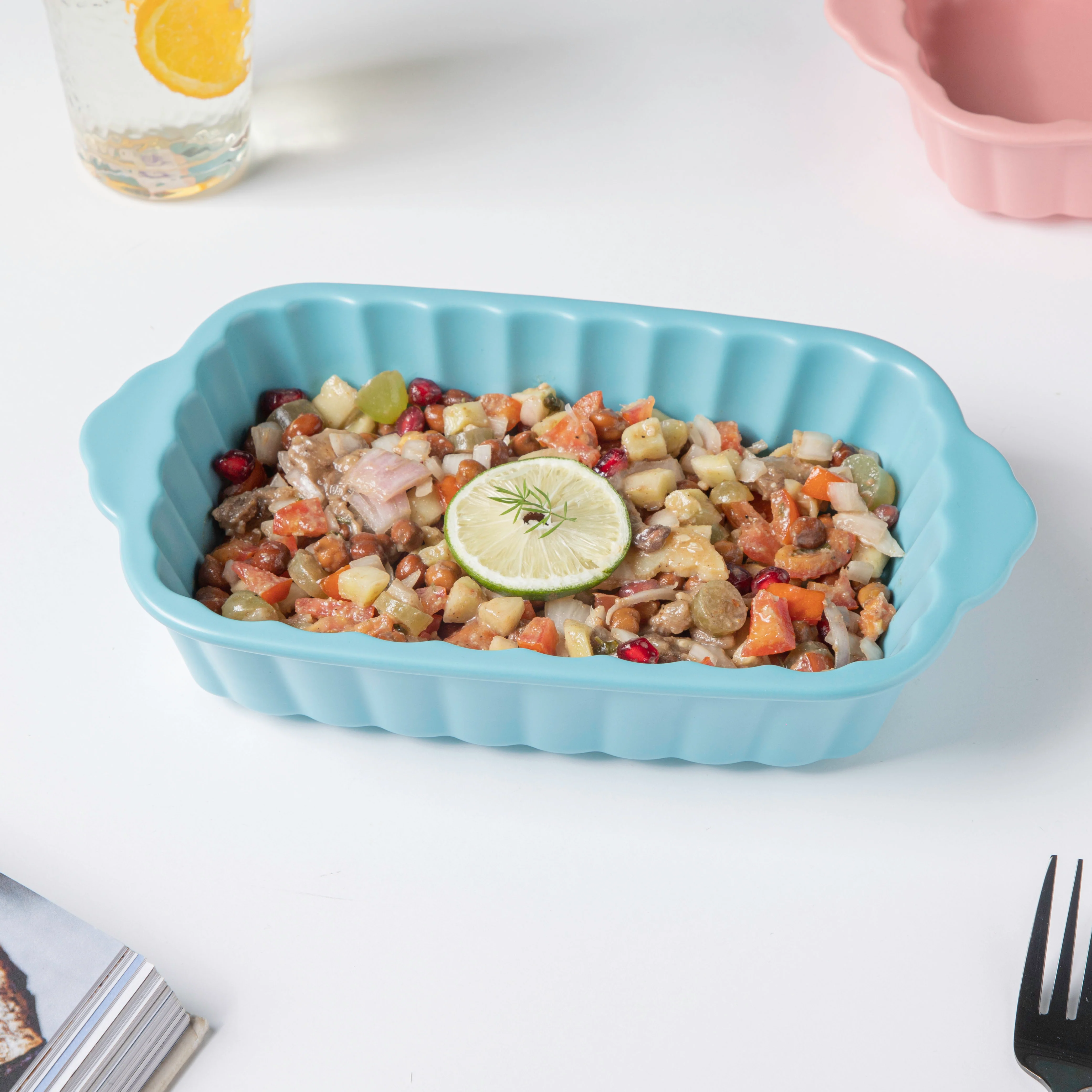 Blue Muffin Textured Baking Tray 7 Inch - Image 4