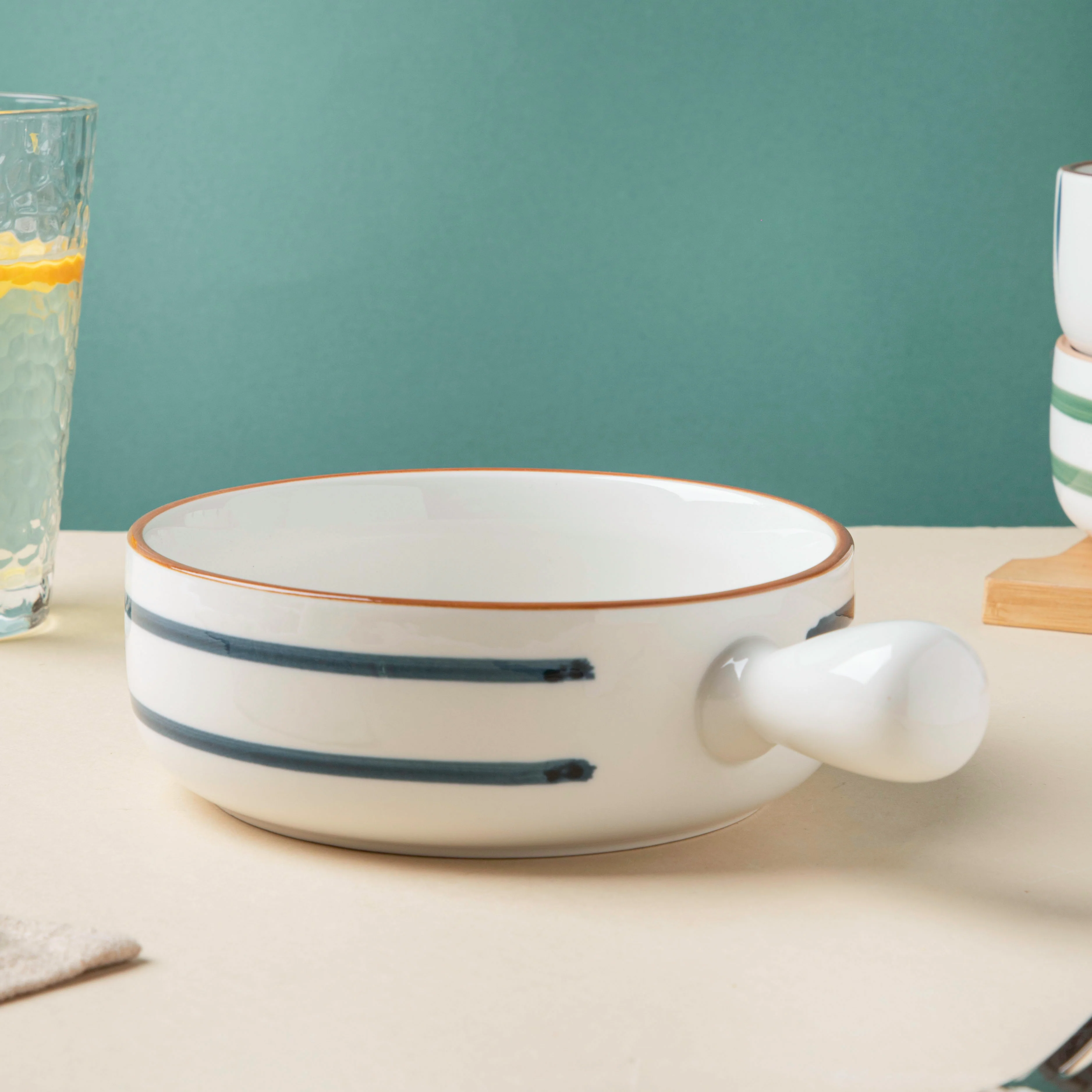 Blue Spiral 22 Piece Dinner Set For 6 - Image 11