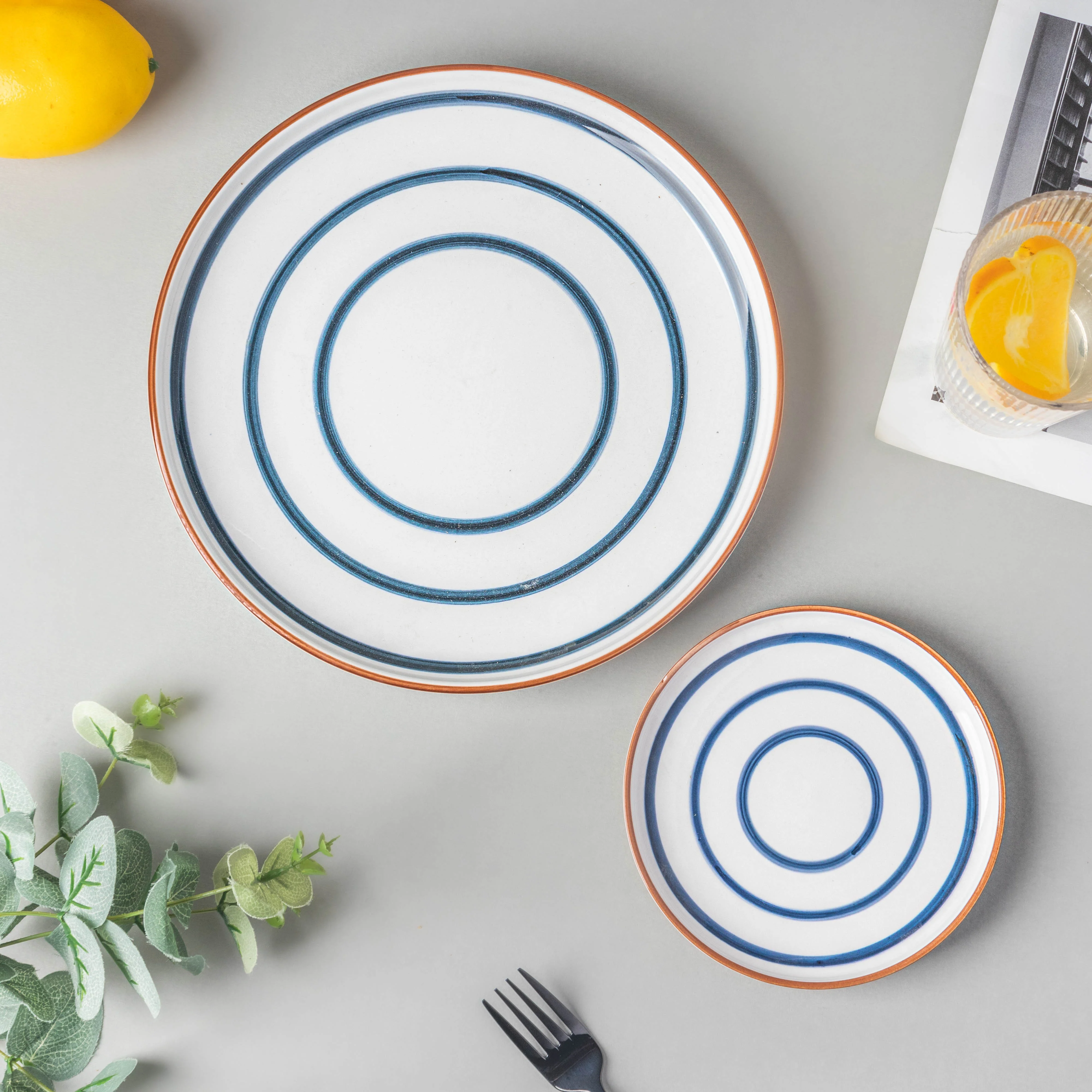 Blue Spiral 22 Piece Dinner Set For 6 - Image 4