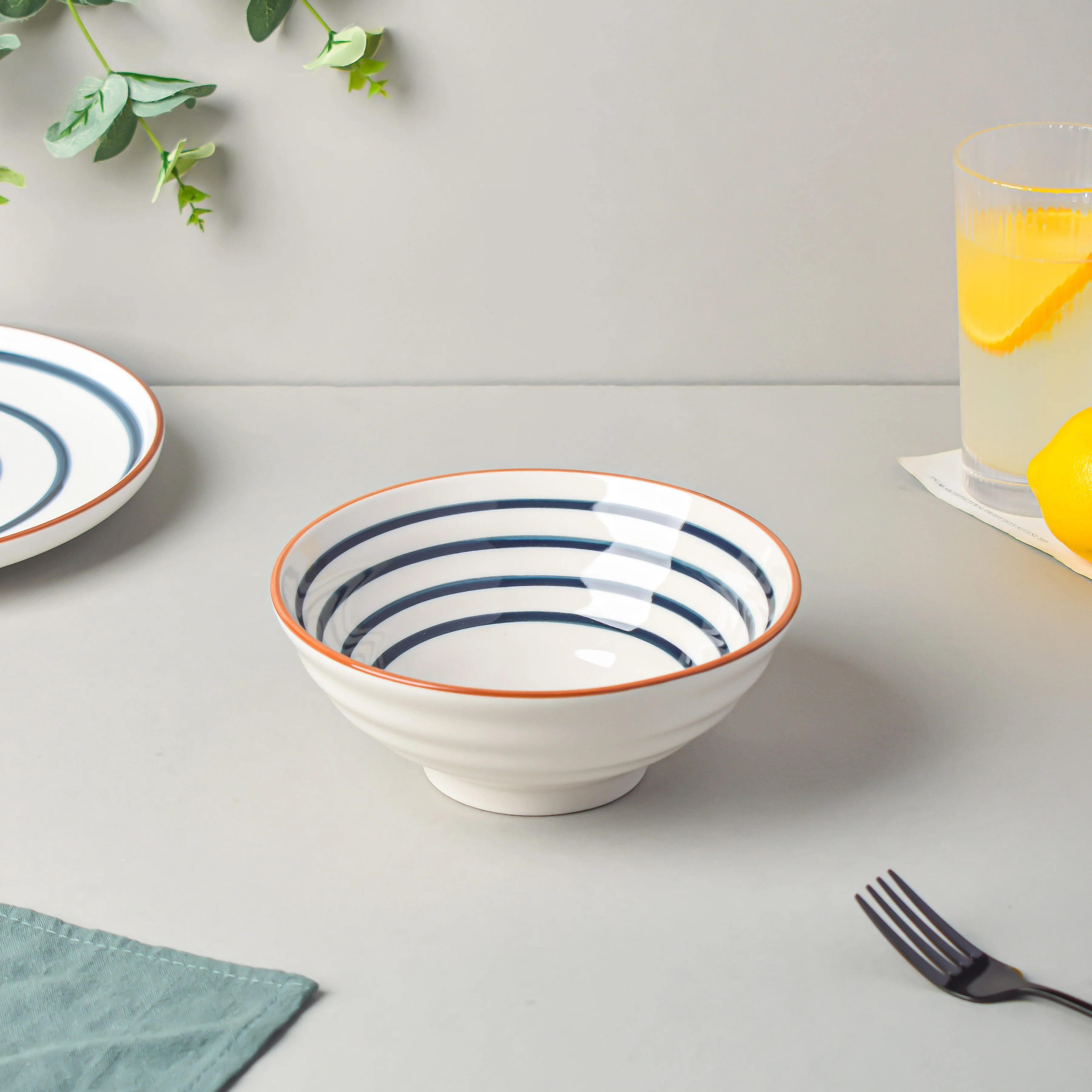 Blue Spiral 22 Piece Dinner Set For 6 - Image 8