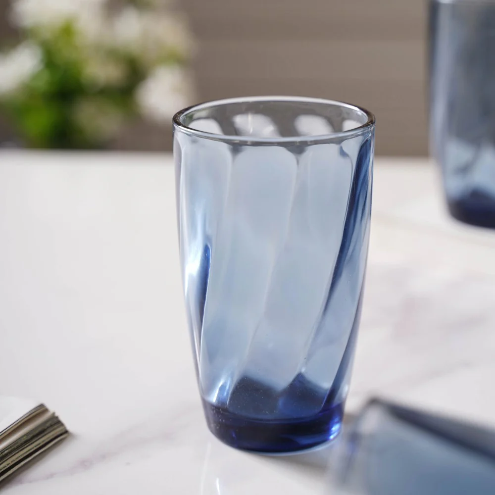 Blue Swirl Drinking Glass Set of 6 - Image 13