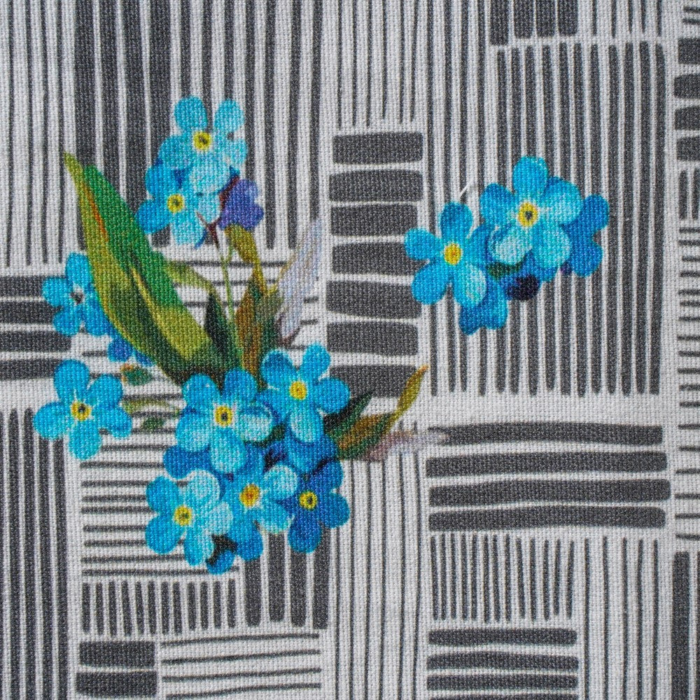Bluebell Dining Cotton Printed Table Mat Grey Set Of 6 - Image 6