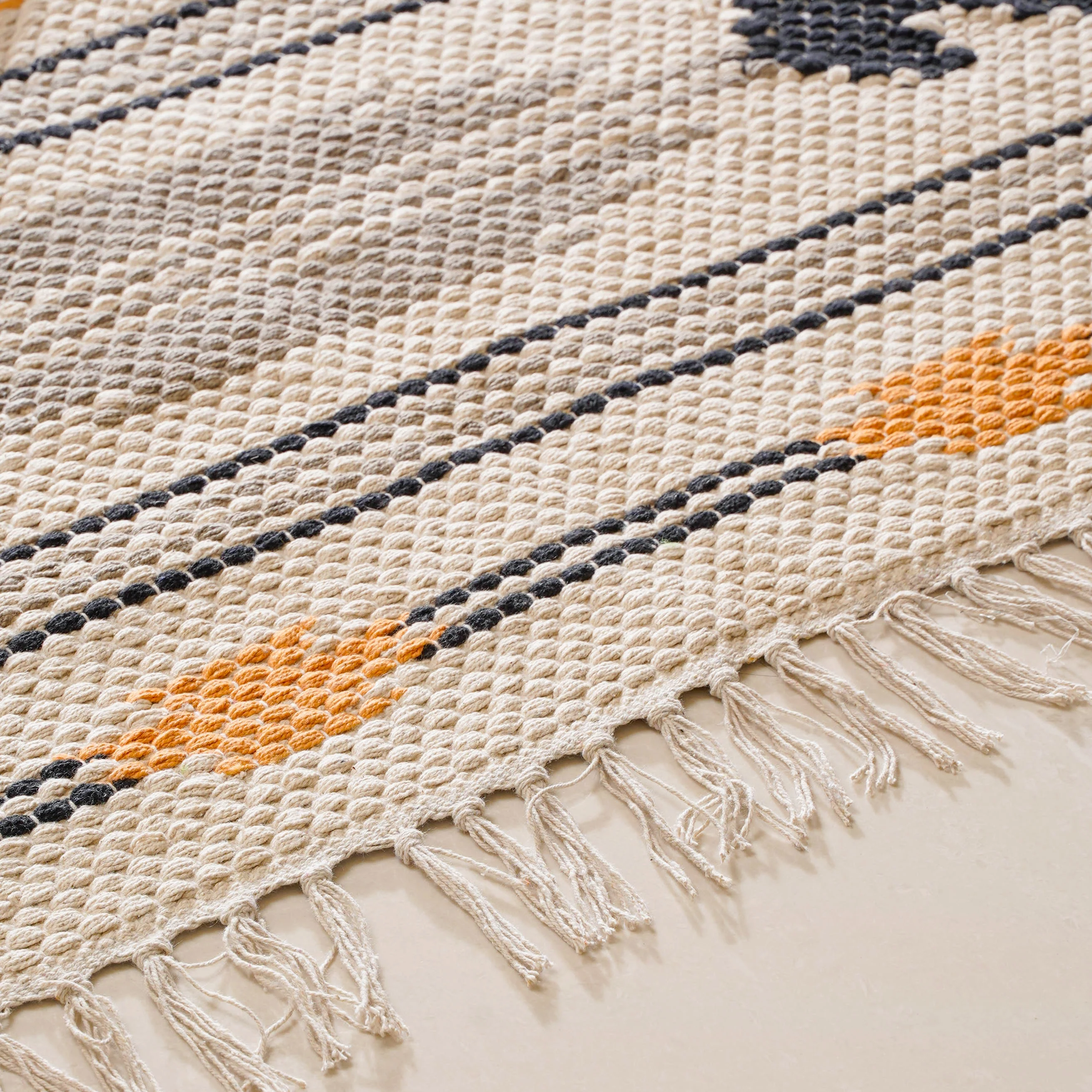Boho Natural Cotton Living Room Rug - Image 8