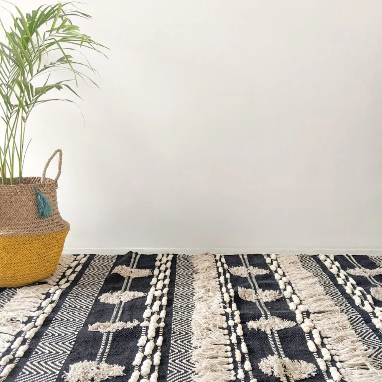 BOHO Tamara Hand Woven Rug - Black - Image 5