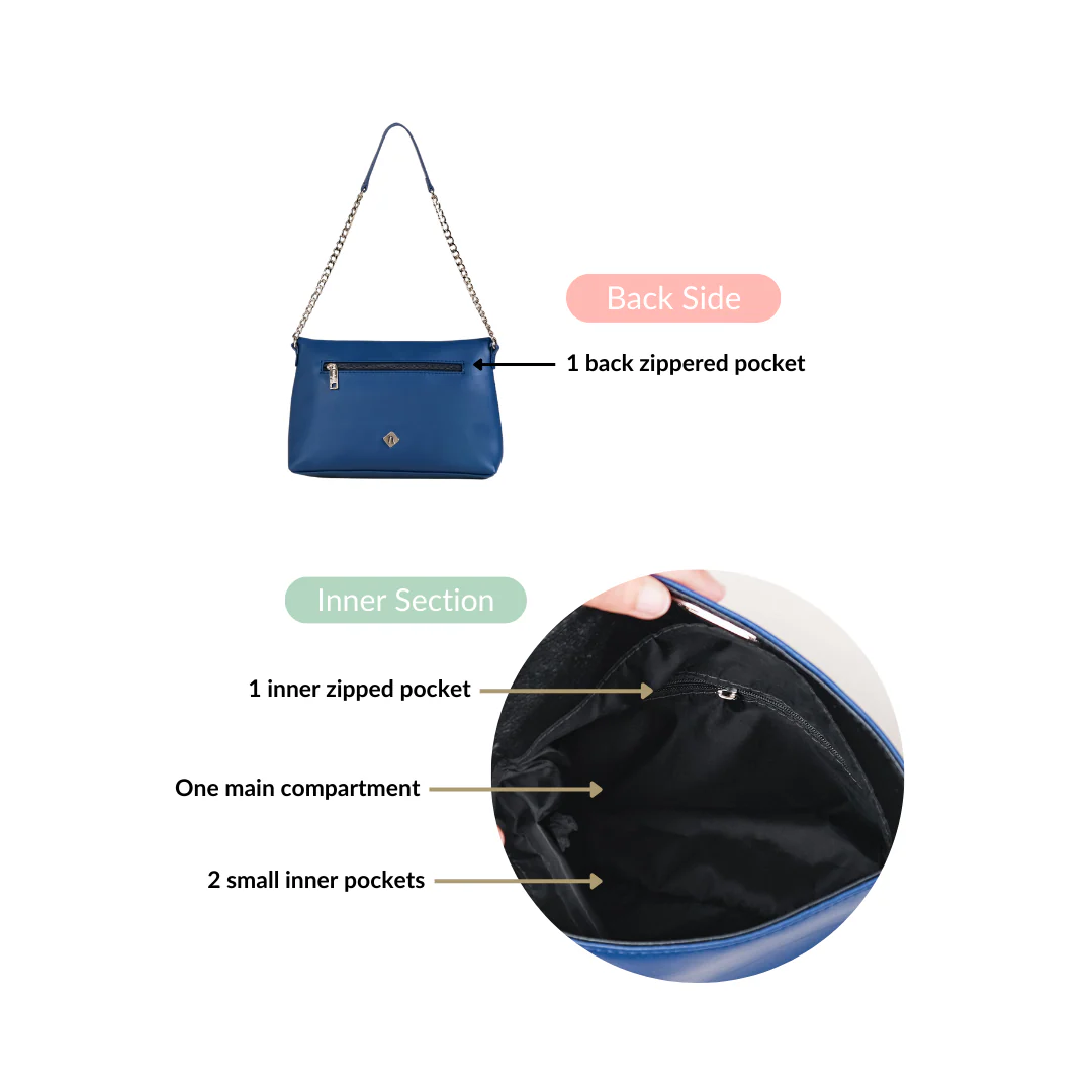 Bold Blue Evening Handbag - Image 5